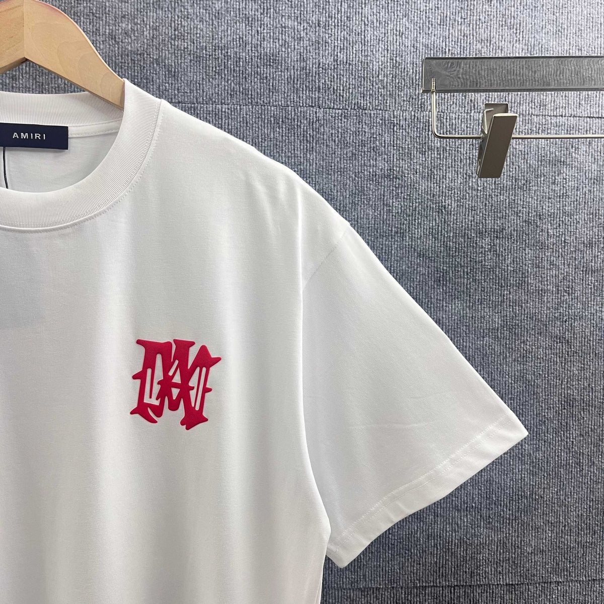 AMIRI Gothic MA Monogram Chest Graphic Short‑Sleeve Tee