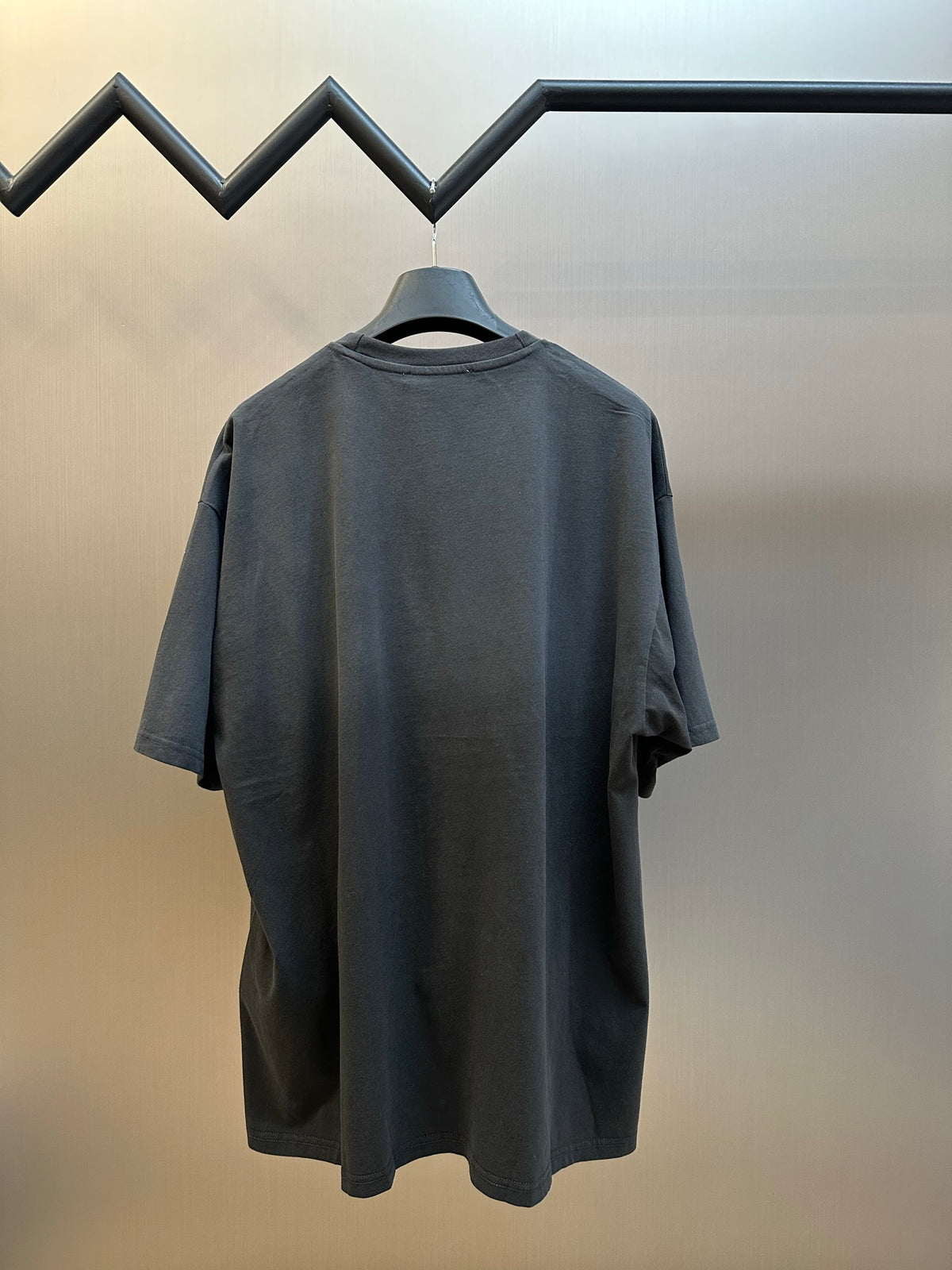 Acne Studios Retro Cursive Text Print Oversized Short‑Sleeve T‑Shirt