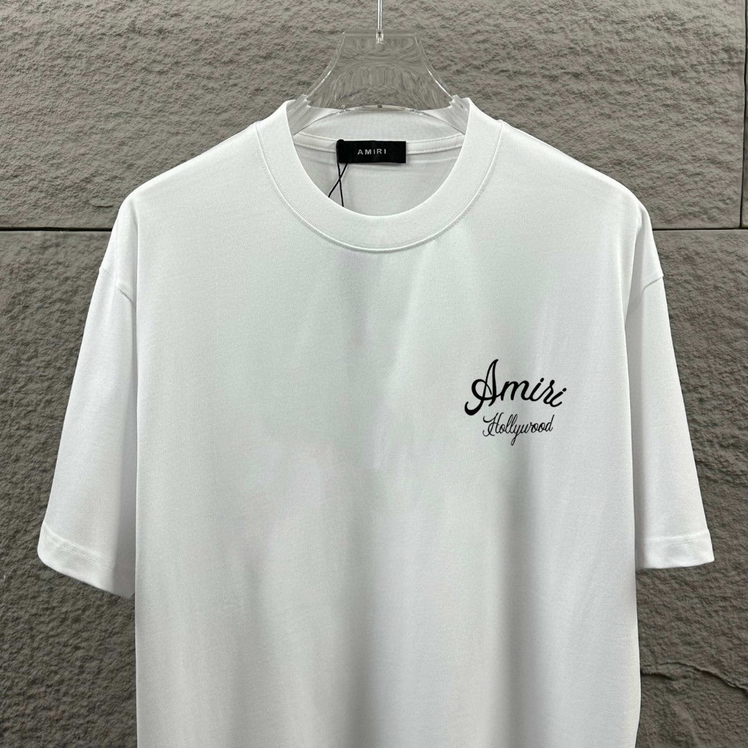 AMIRI Hollywood Script Logo Crew-Neck Short-Sleeve T-Shirt