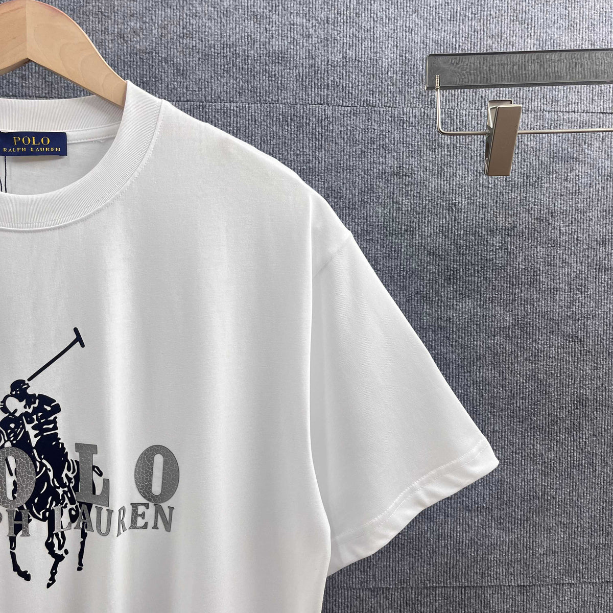 Ralph Lauren Men's Oversized Short‑Sleeve Crew‑Neck T‑Shirt With Large POLO Graphic Print