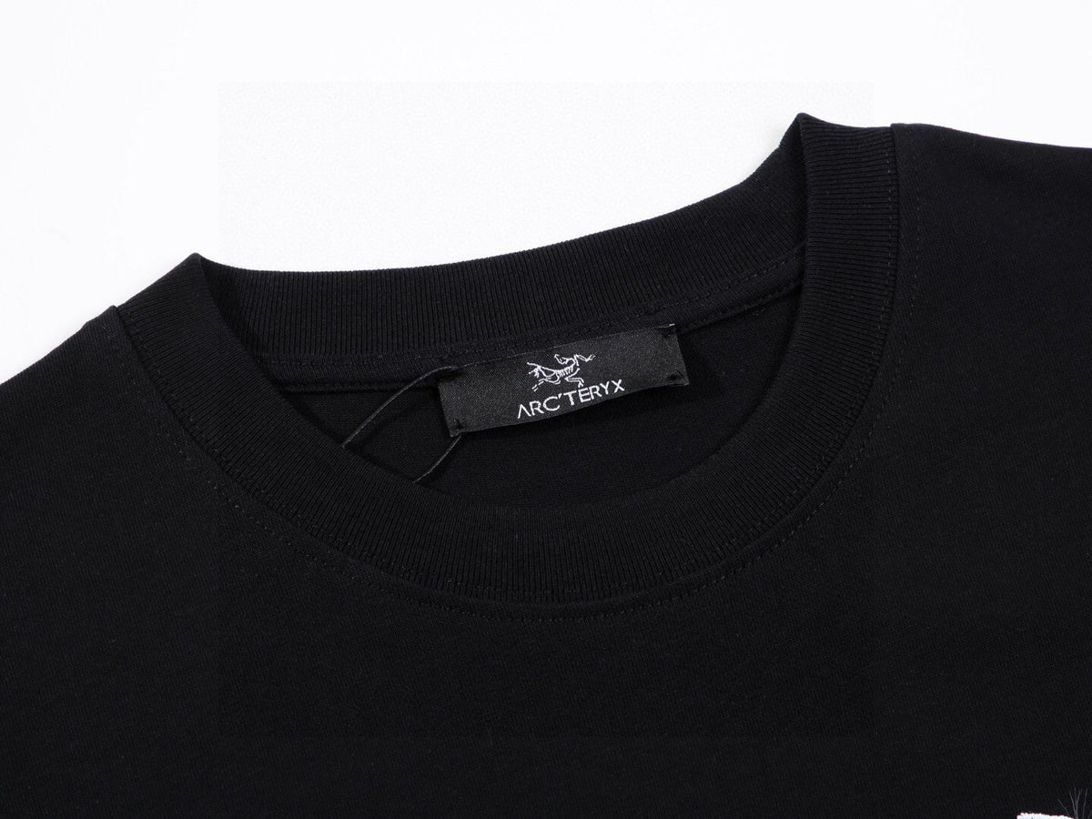 Arc'teryx Multicolor Fossil‑Bird Graphic Letter Print Short‑Sleeve T‑Shirt