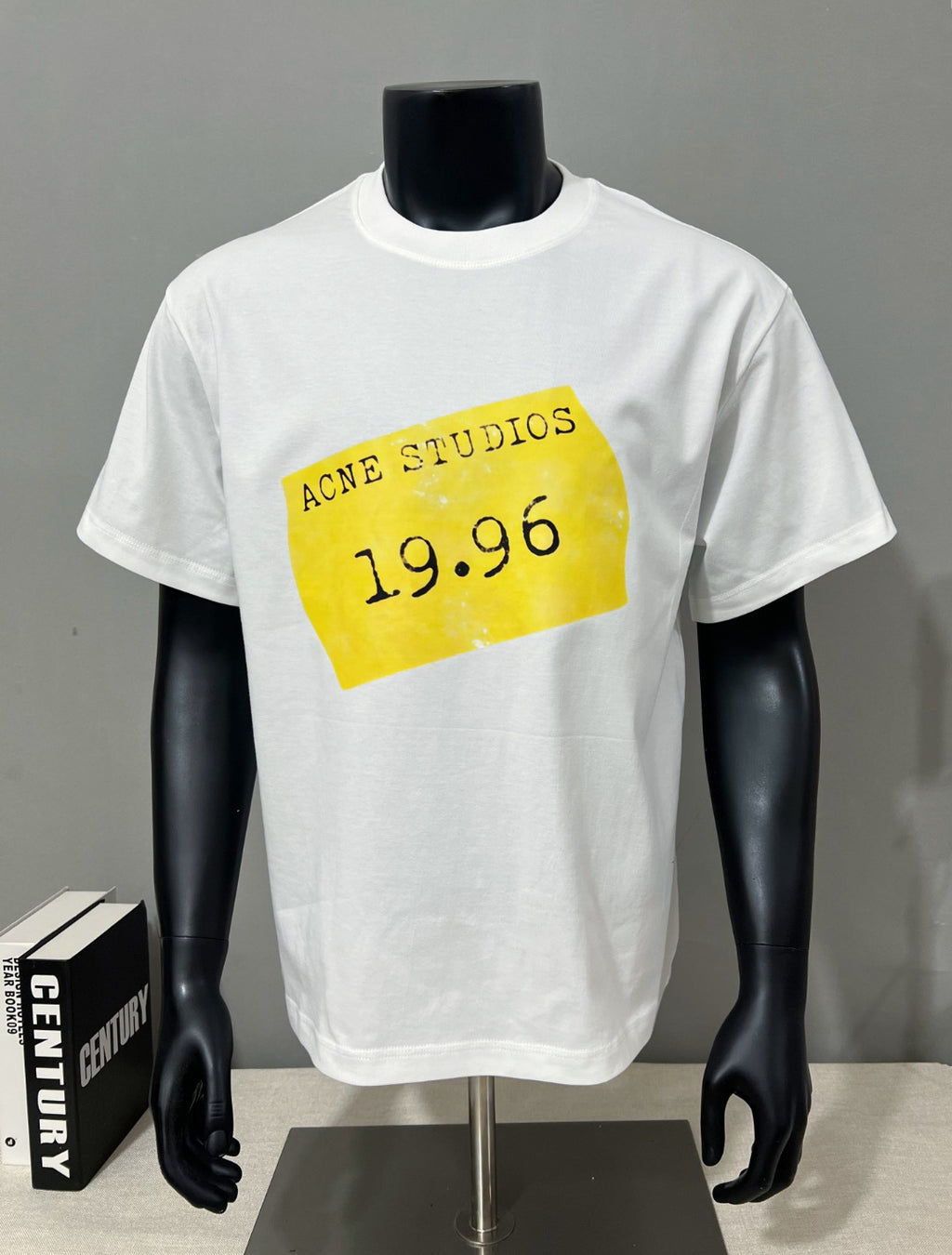 Acne Studios Tag‑Style 19.96 Graphic Oversized Crew‑Neck T‑Shirt