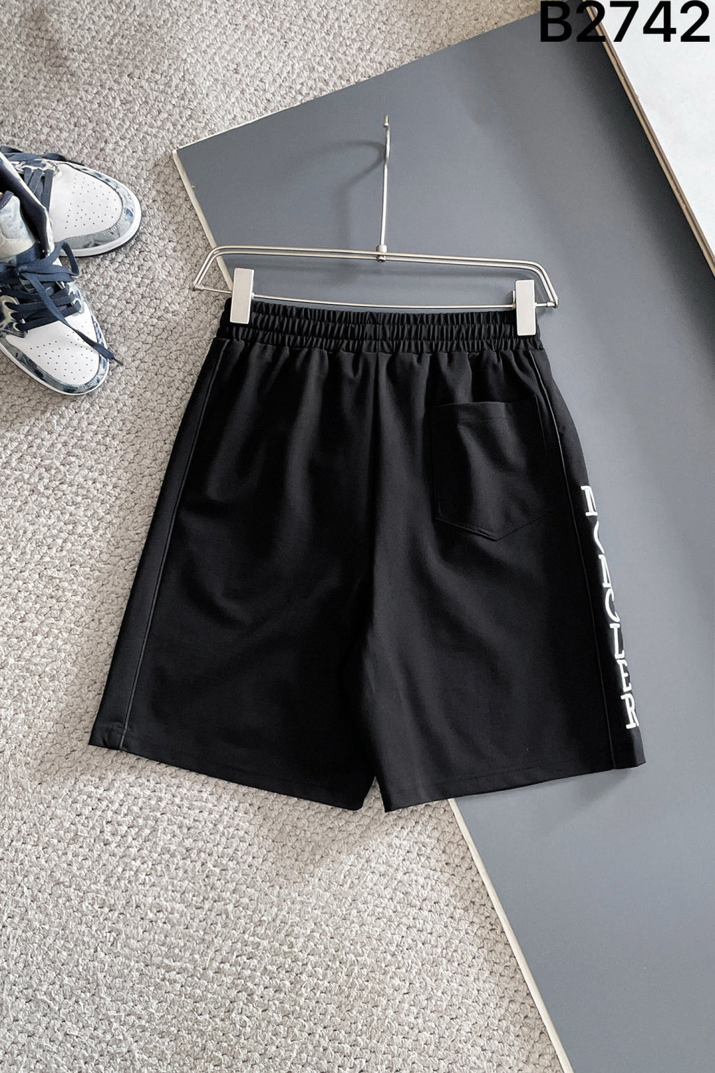 Moncler Logo Embroidered Drawstring Shorts White