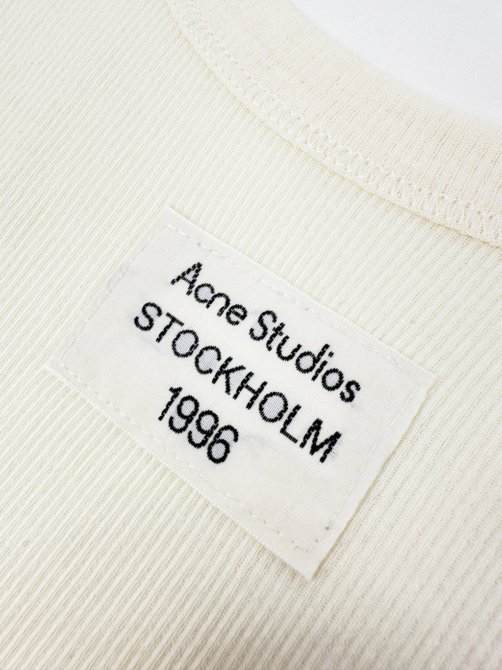 Acne Studios 1996‑Label Mock‑Layered Ribbed Tank Short‑Sleeve Top