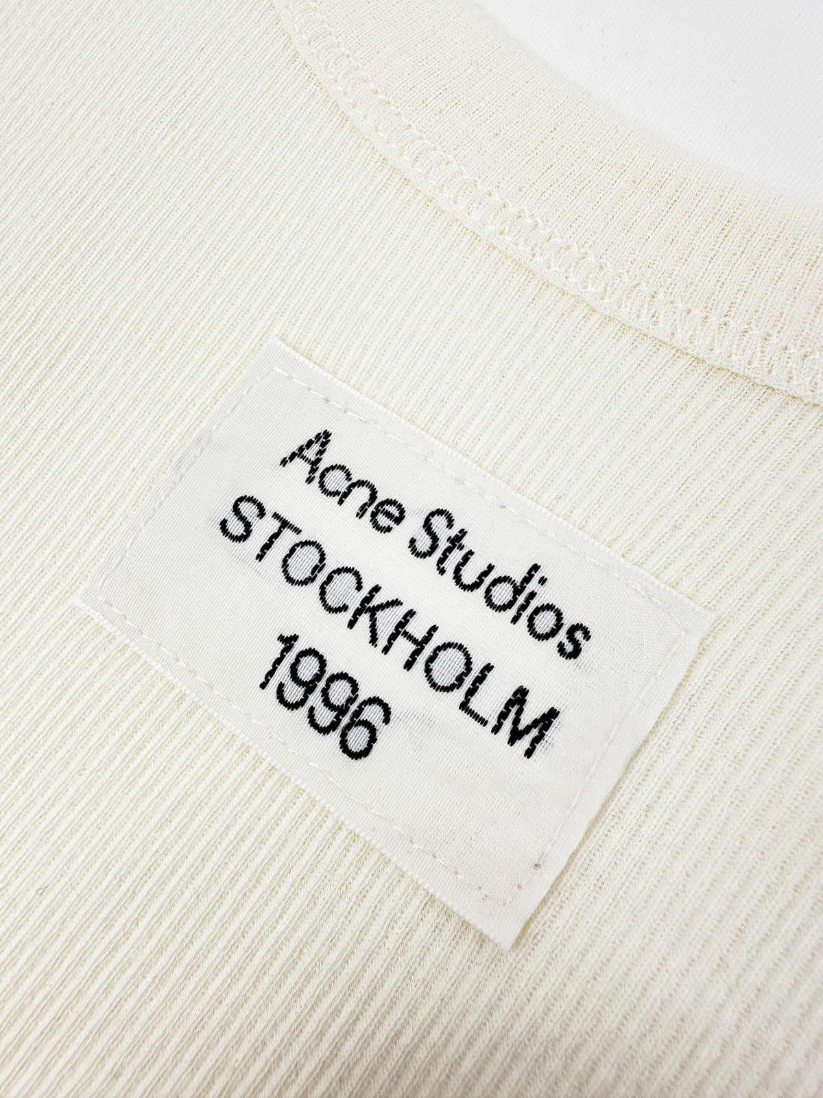 Acne Studios 1996‑Label Mock‑Layered Ribbed Tank Short‑Sleeve Top