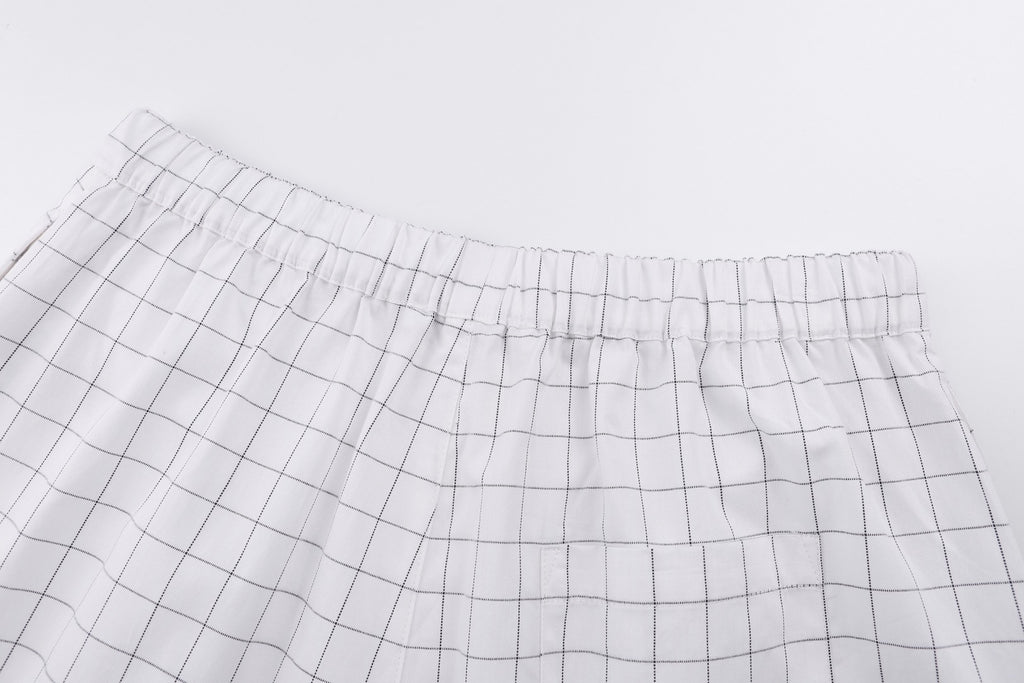 Acne Studios Grid‑Pattern Drawstring Casual Shorts
