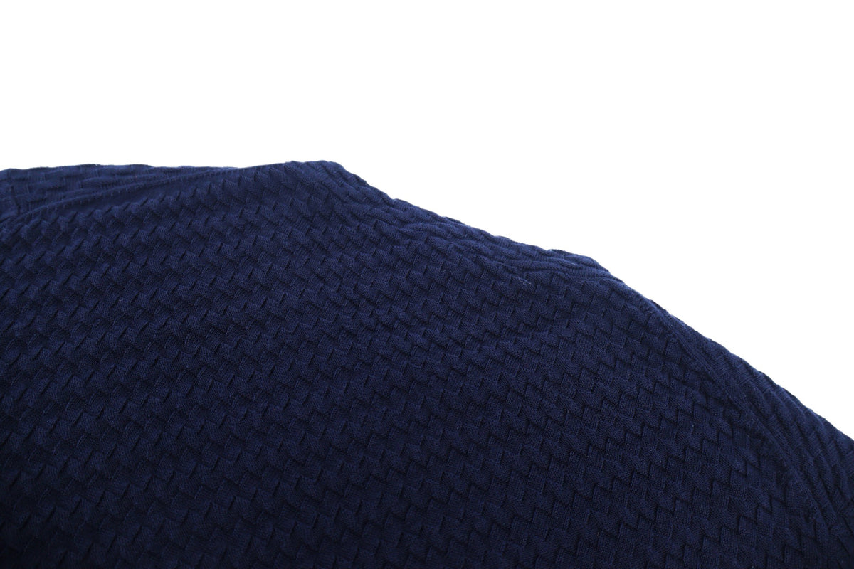 Emporio Armani Textured Knit Crew Neck Short‑Sleeve Top