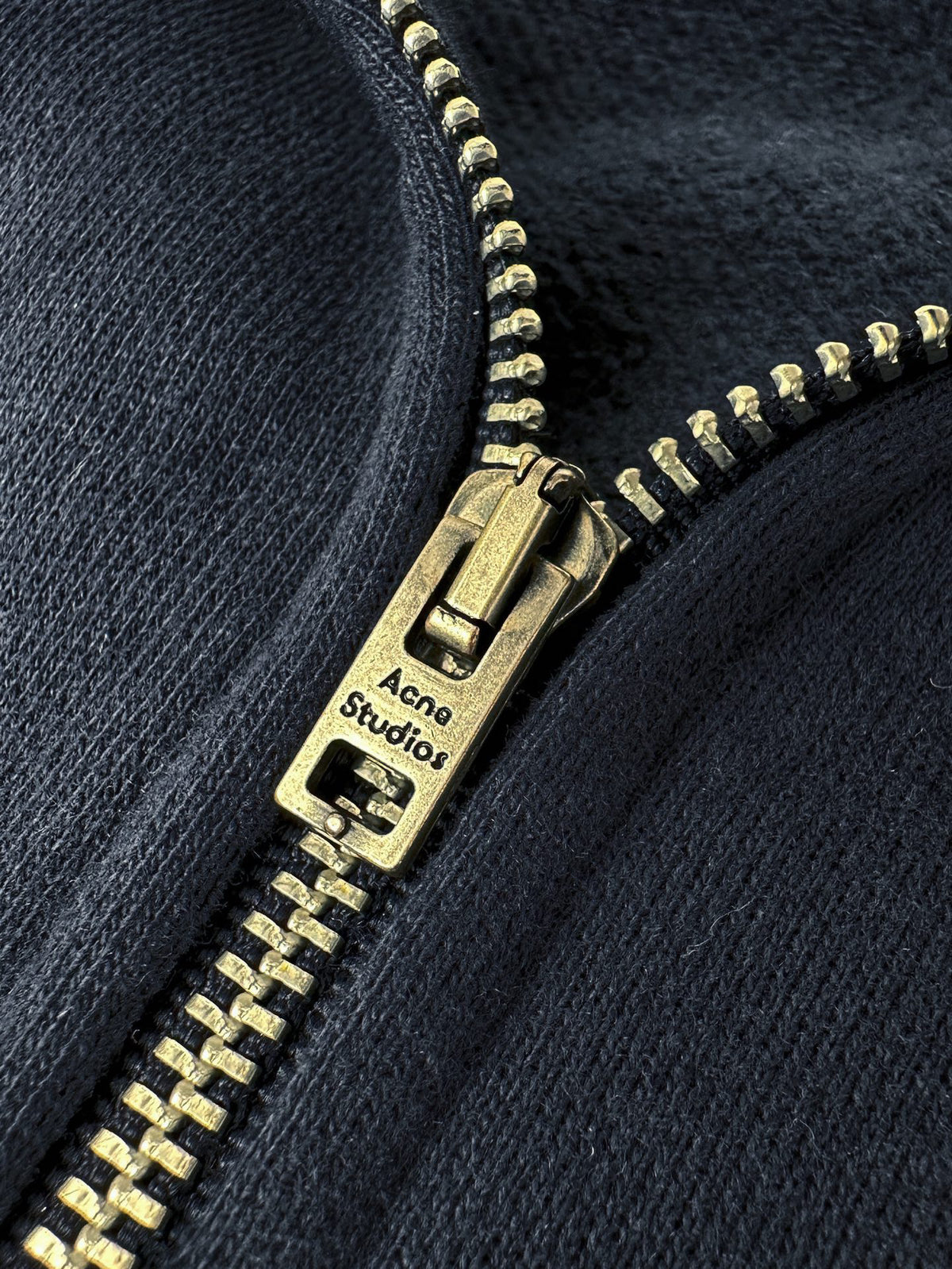 Acne Studios Full‑Zip Stand Collar Script Sweat Jacket