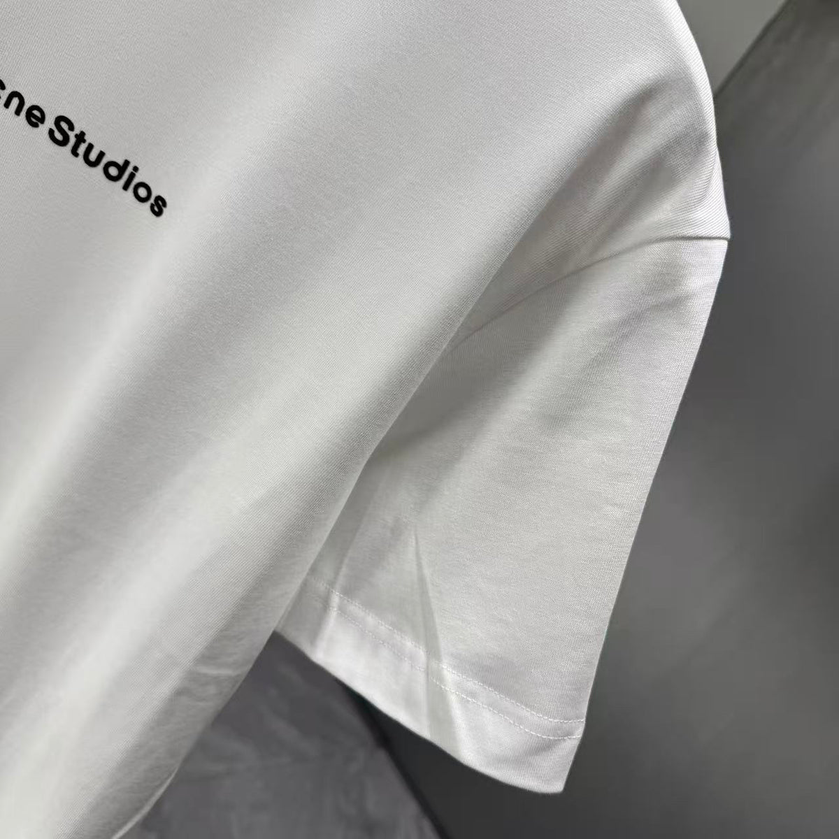 Acne Studios Centered Text‑Logo Crew‑Neck Short‑Sleeve T‑Shirt