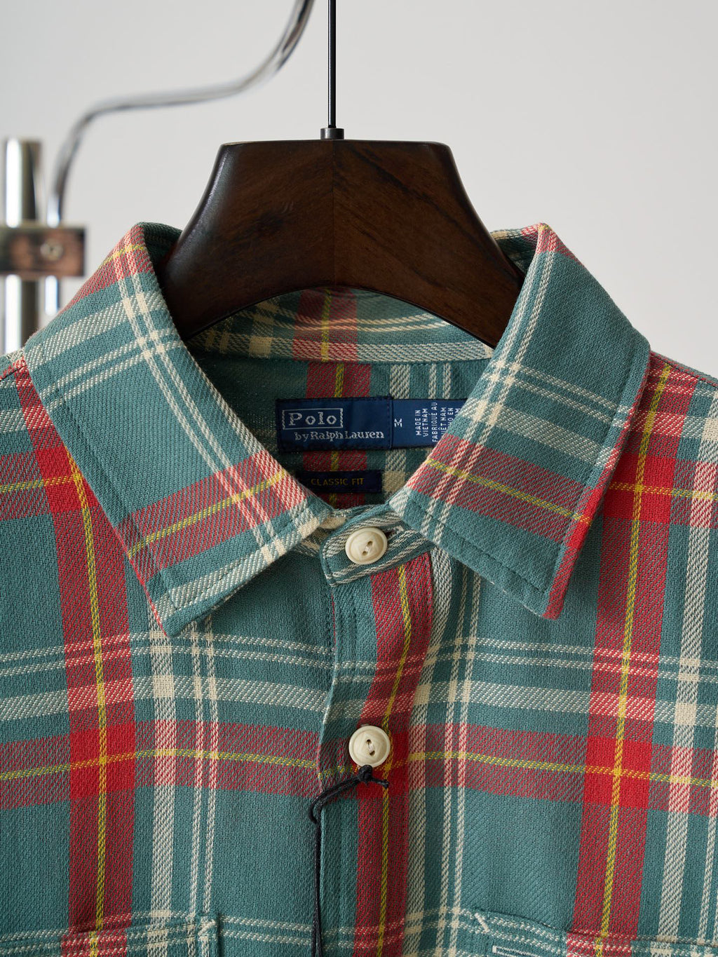 Ralph Lauren Men's Long‑Sleeve Plaid Flannel Shirt With Double Chest Pockets