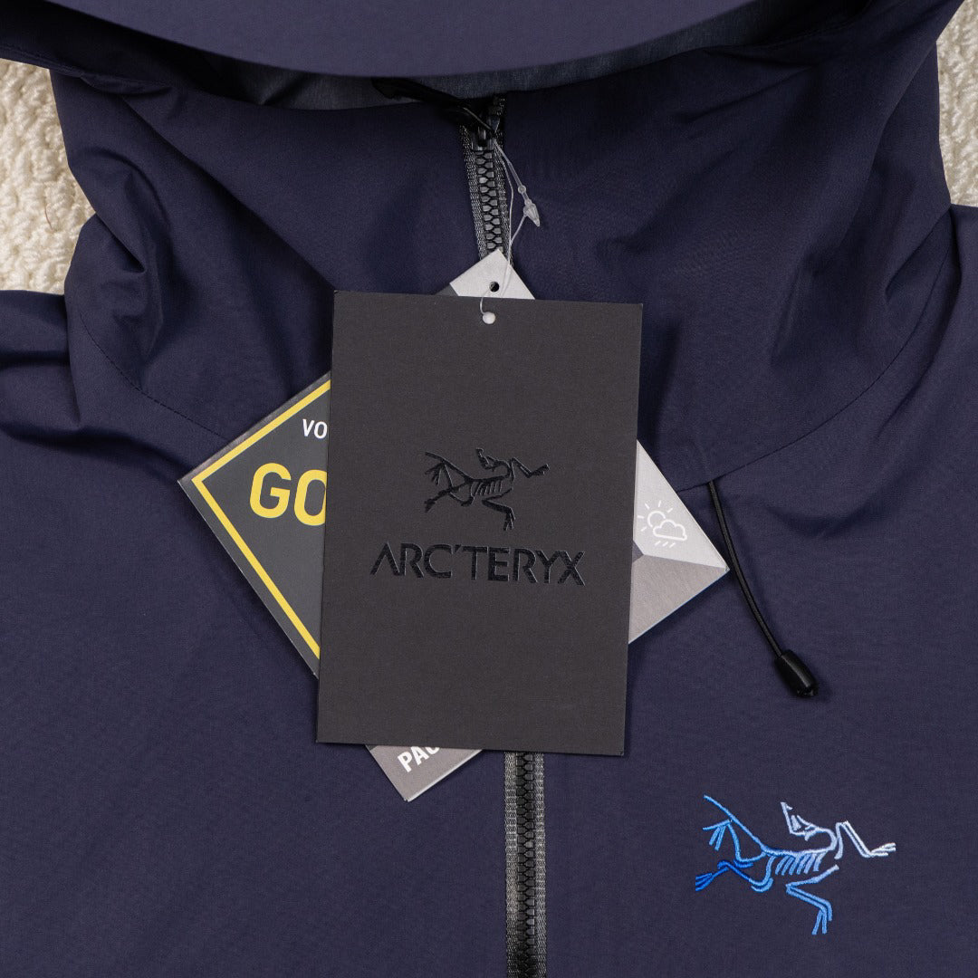 Arc'teryx GORE‑TEX Color‑Block Hooded Waterproof Shell Jacket