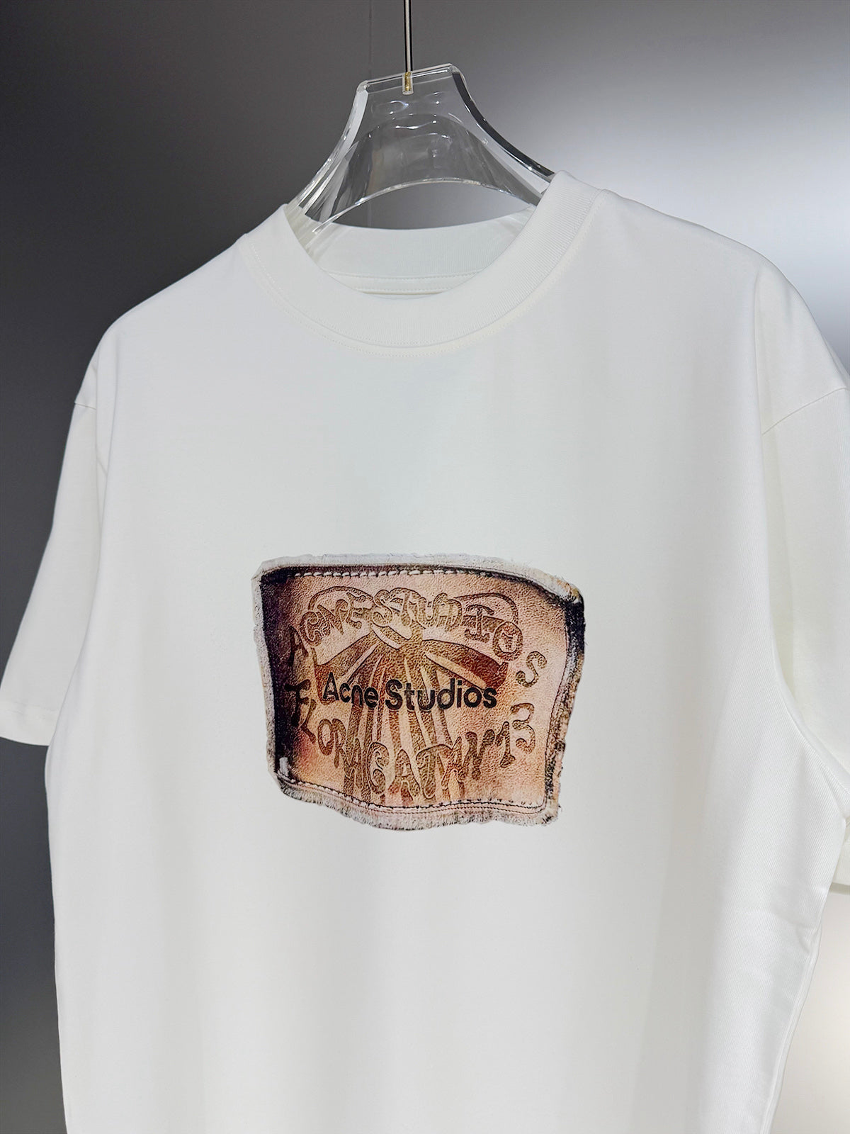 Acne Studios Short‑Sleeve Vintage Patch Graphic Print T‑Shirt