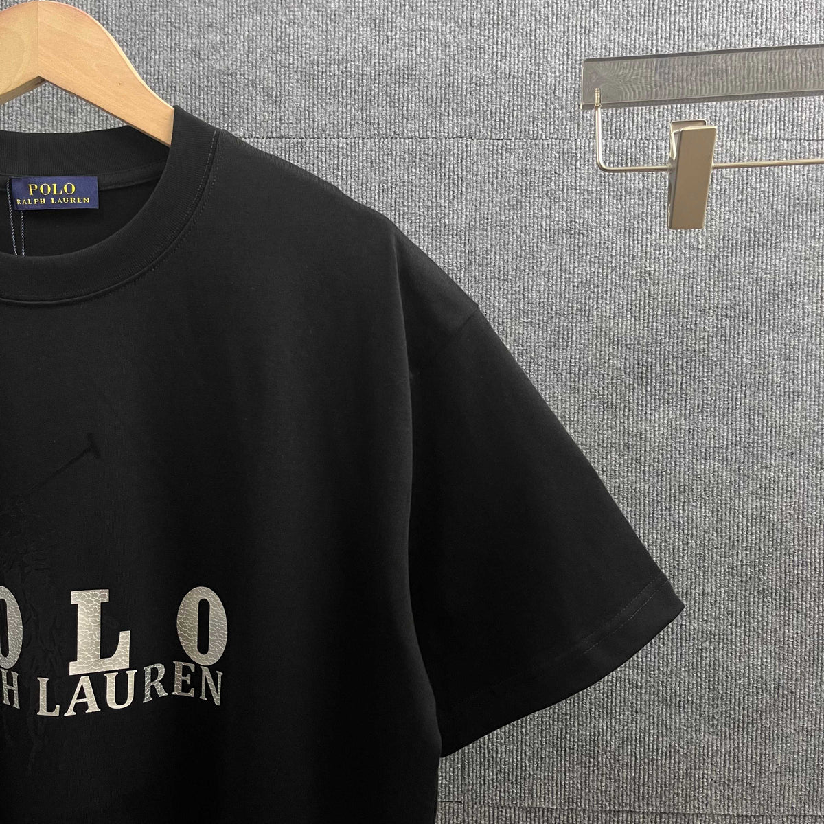 Ralph Lauren Men's Oversized Crew‑Neck Short‑Sleeve T‑Shirt With POLO Letter Logo Print