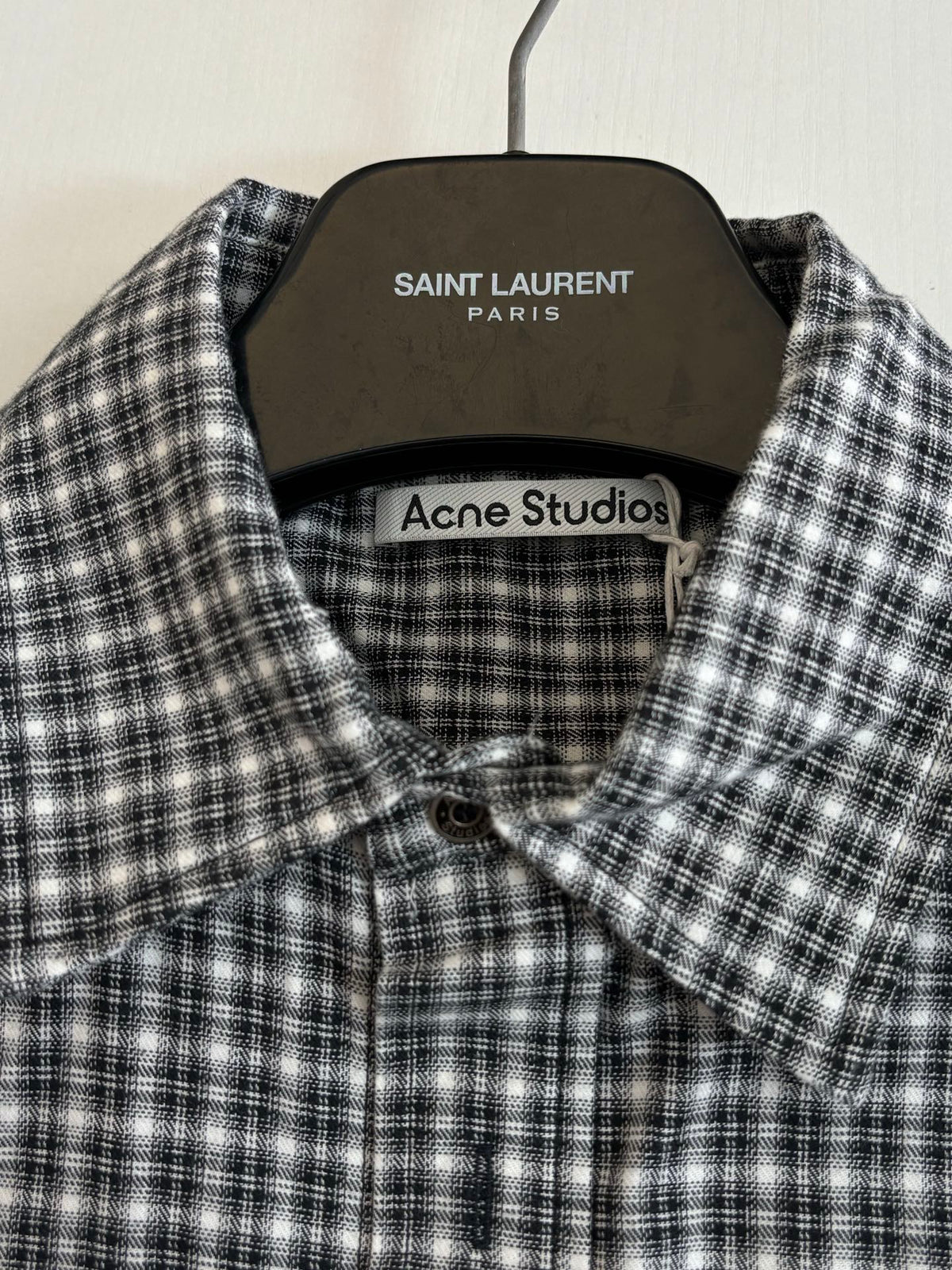 Acne Studios Oversized Long‑Sleeve Plaid Button‑Down Shirt
