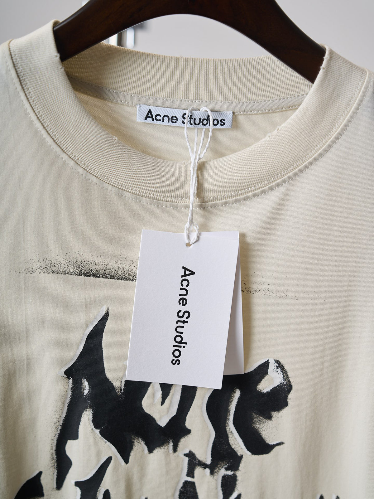 Acne Studios Unisex Graffiti Graphic Short‑Sleeve Crew‑Neck T‑Shirt