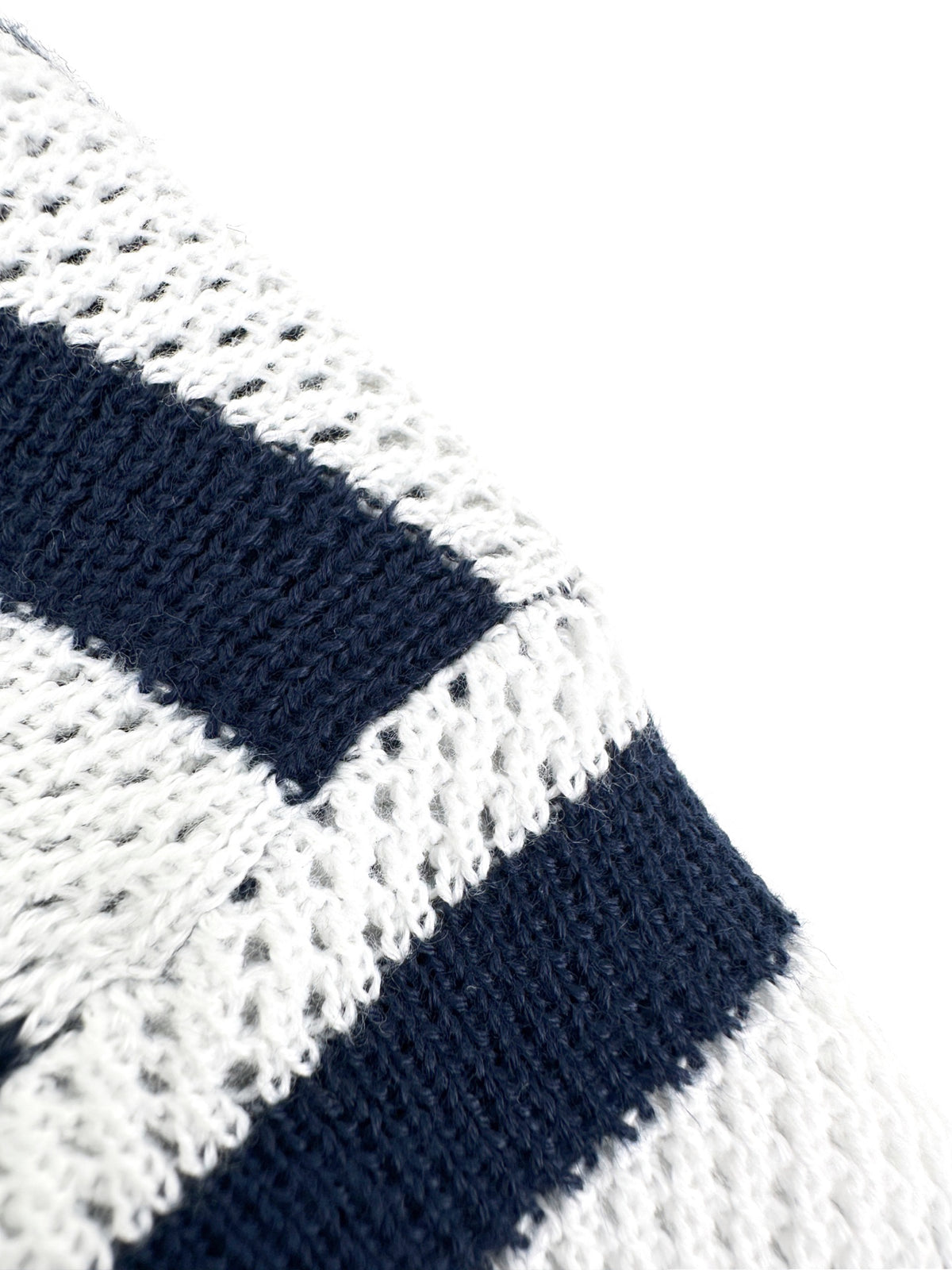 Polo Ralph Lauren Men's Striped V‑Neck Knit Short‑Sleeve Polo Shirt, Navy Pony Embroidery