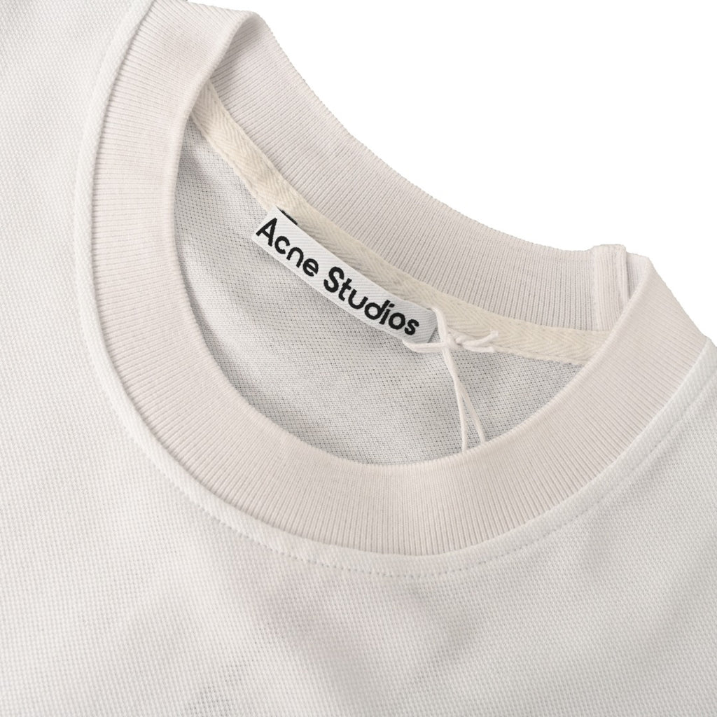 Acne Studios Script‑Embossed Textured‑Jersey Oversized Crew‑Neck T‑Shirt
