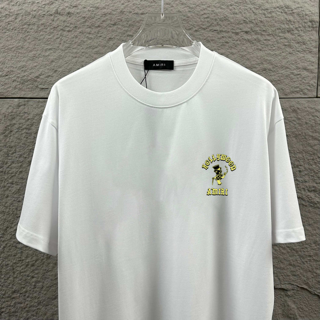 AMIRI Hollywood Cartoon Graphic Back‑Print Crew‑Neck Short‑Sleeve T‑Shirt
