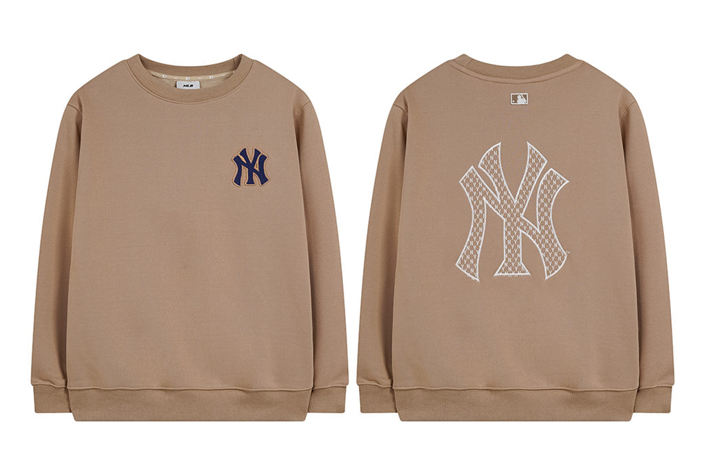 NY Yankees Diamond Monogram Fill Crewneck Sweatshirt