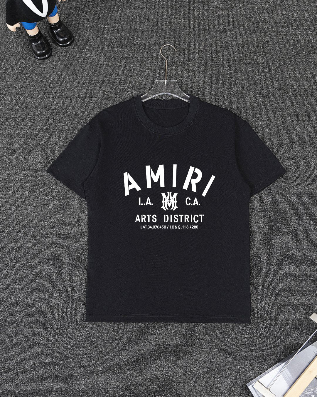 Amiri Short‑Sleeve T‑Shirt & Drawstring Shorts Two‑Piece Outfit Set