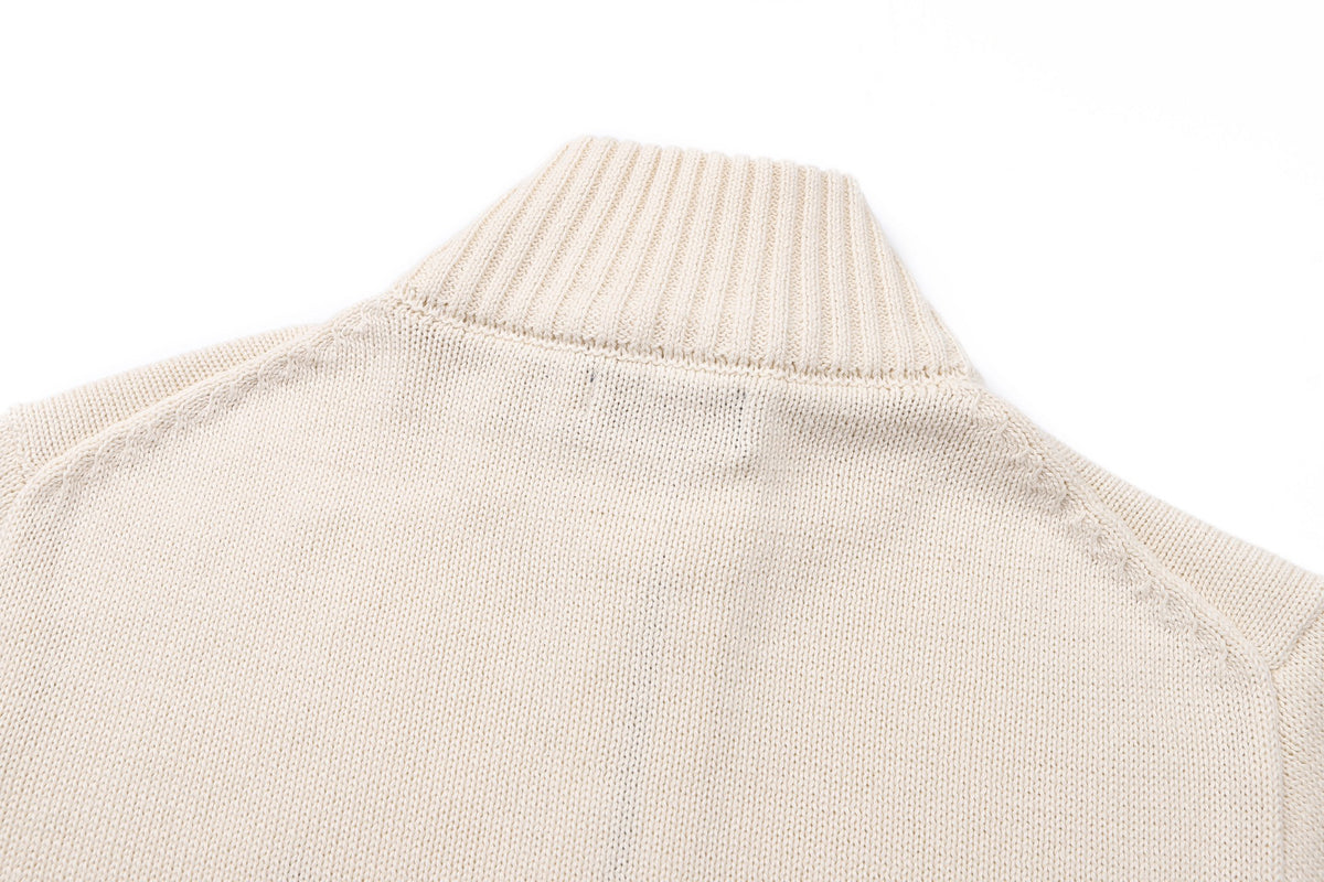 Polo Ralph Lauren Men’s Quarter‑Zip Knit Sweater, Ribbed Mock Neck Pullover