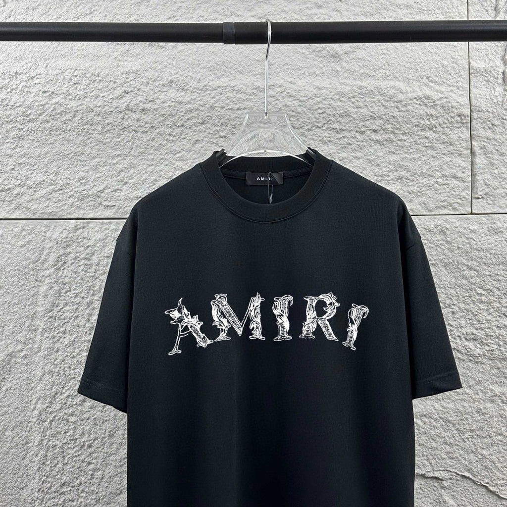 AMIRI Ornate Logo Graphic Crew-Neck Short-Sleeve T-Shirt