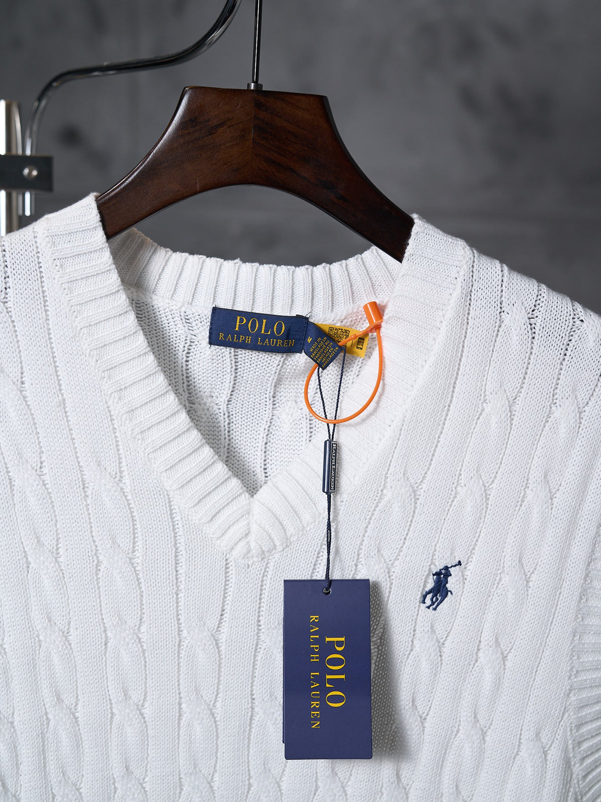 Ralph Lauren Men's Cable‑Knit V‑Neck Sweater Vest