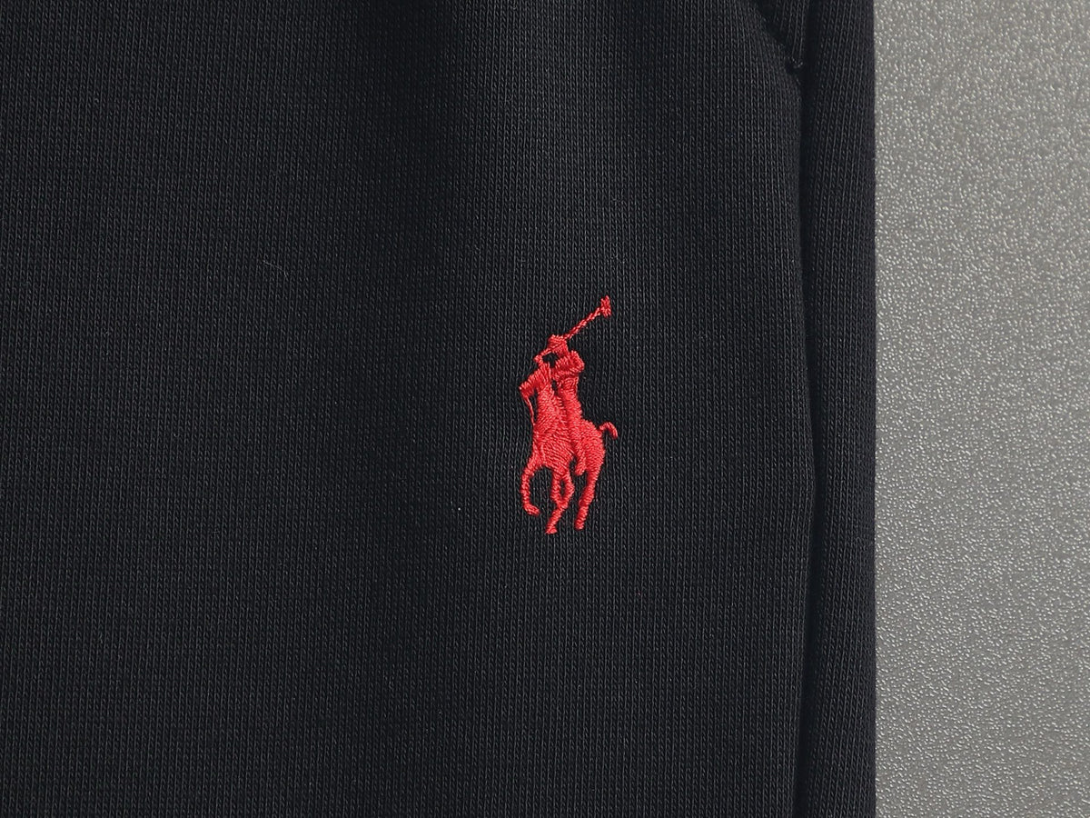 Ralph Lauren Men's Drawstring French Terry Sweat Shorts With Red Pony Logo