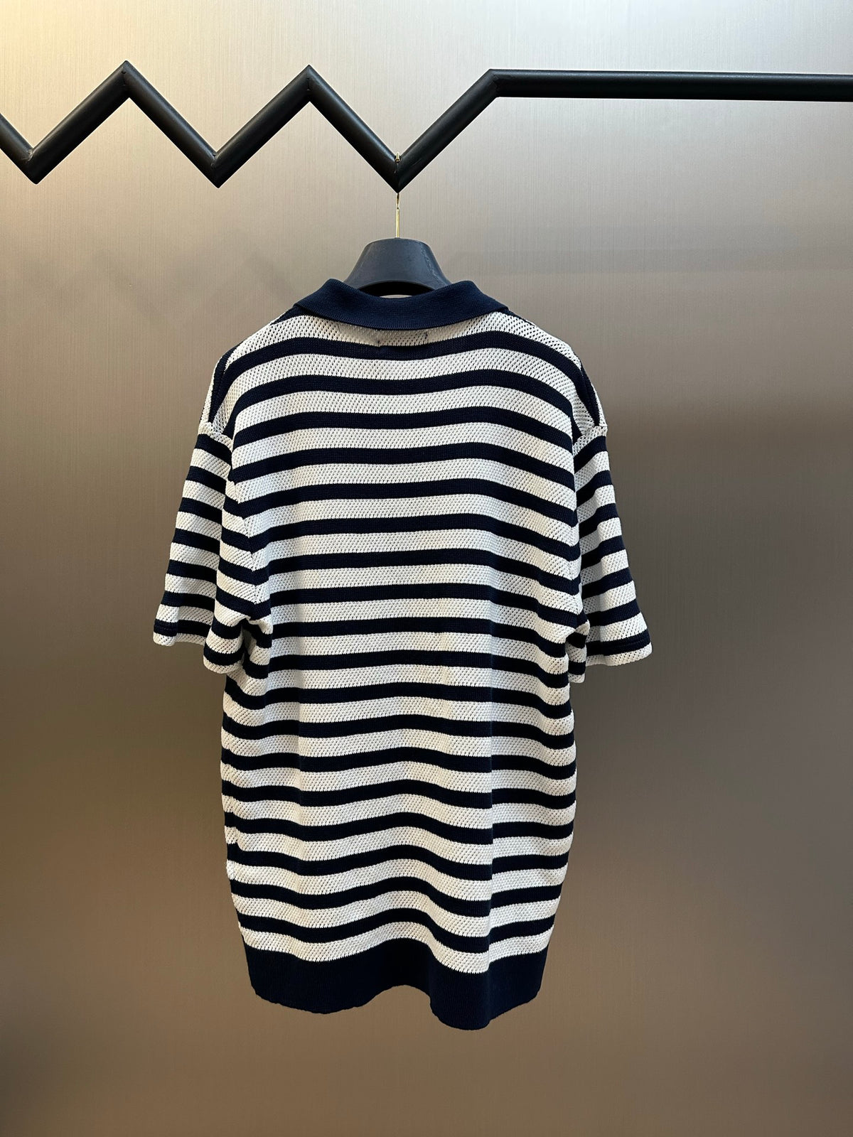 Polo Ralph Lauren Men’s Striped Mesh‑Knit Short‑Sleeve Polo Shirt With Pony Embroidery