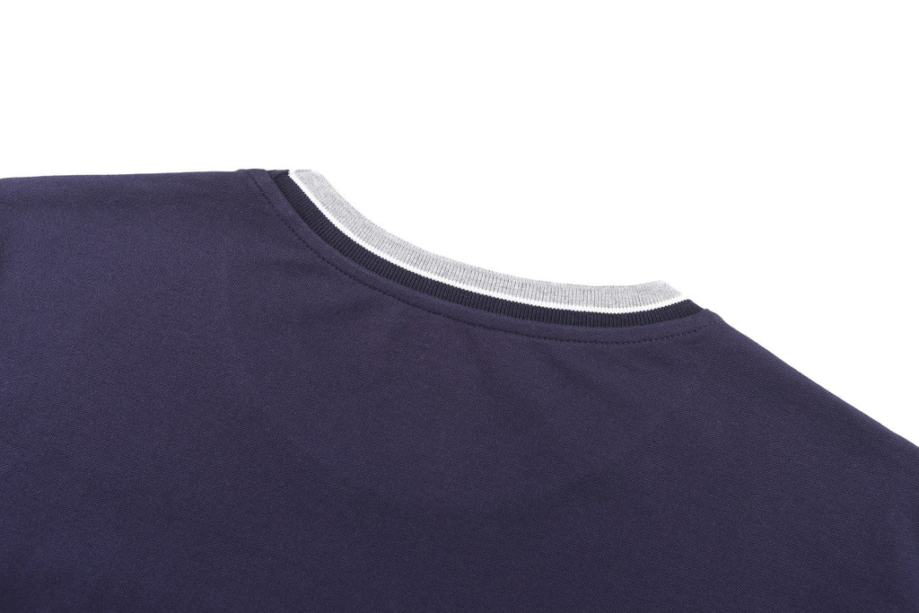Men's Ringer‑Trim Crew‑Neck Short‑Sleeve T‑Shirt, Small Pony Embroidery