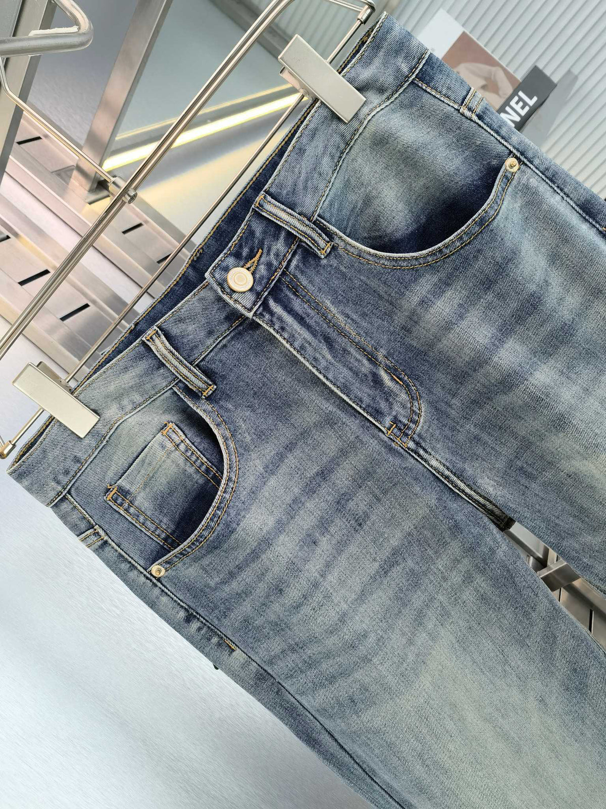 Ralph Lauren Men's Light Wash Flare‑Leg Denim Jeans