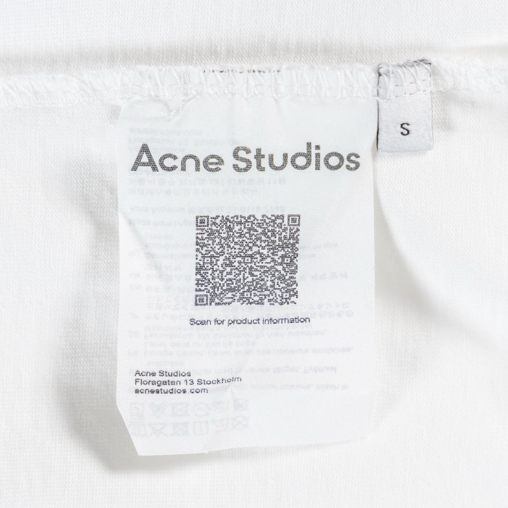 Acne Studios Contrast‑Stitch Script Logo Crew‑Neck Short‑Sleeve T‑Shirt