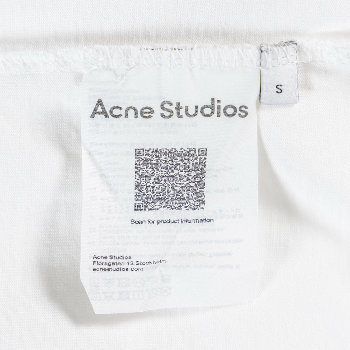 Acne Studios Contrast‑Stitch Script Logo Crew‑Neck Short‑Sleeve T‑Shirt