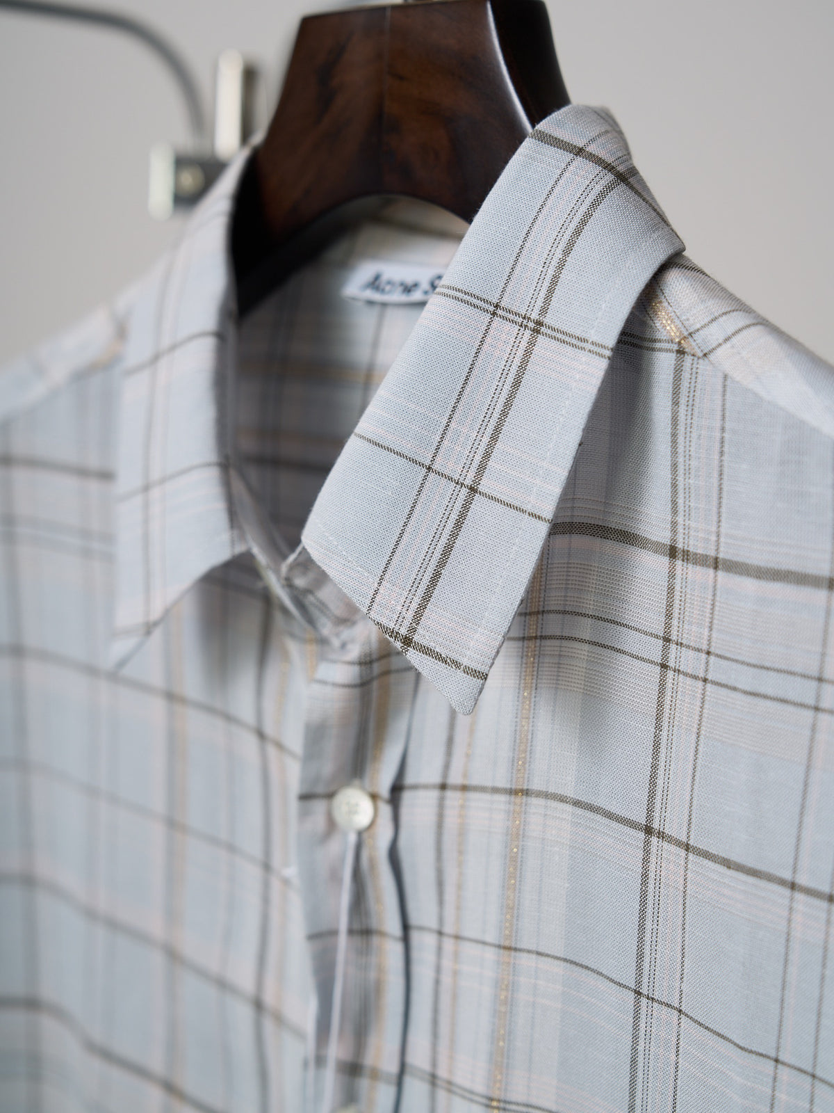 Acne Studios Plaid Oversized Long‑Sleeve Button‑Down Shirt