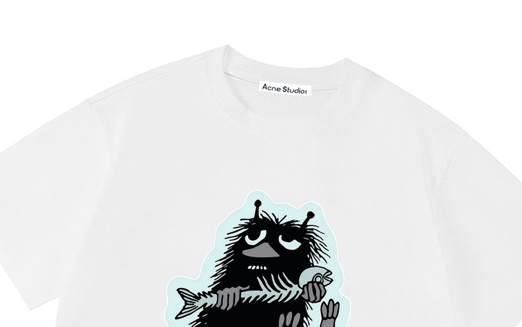 Acne Studios Cartoon Monster‑Print Short‑Sleeve T‑Shirt