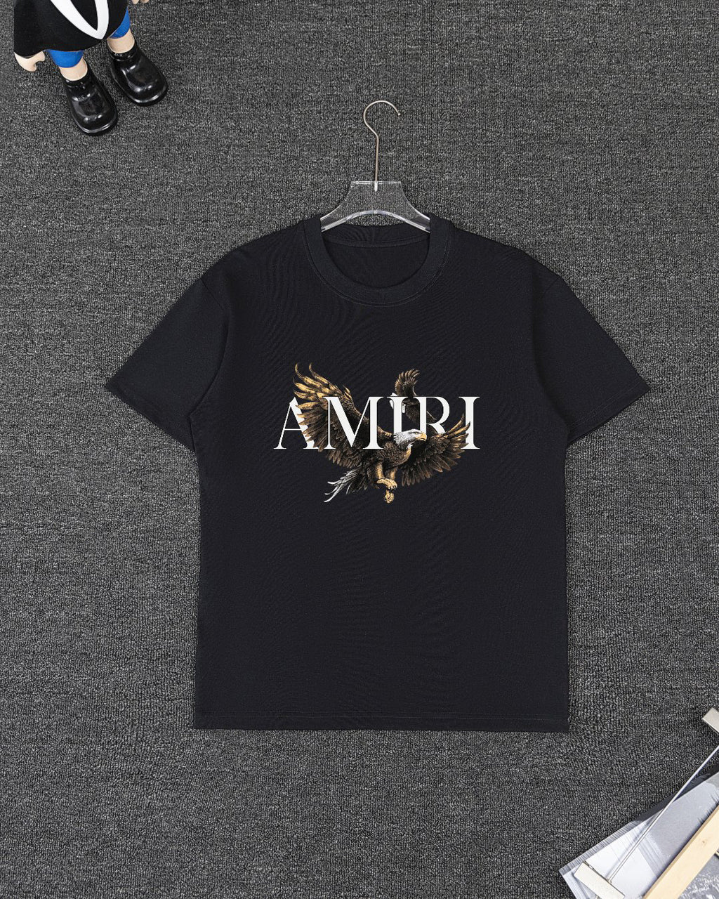 AMIRI Eagle Graphic Short‑Sleeve Tee & Drawstring Shorts Set