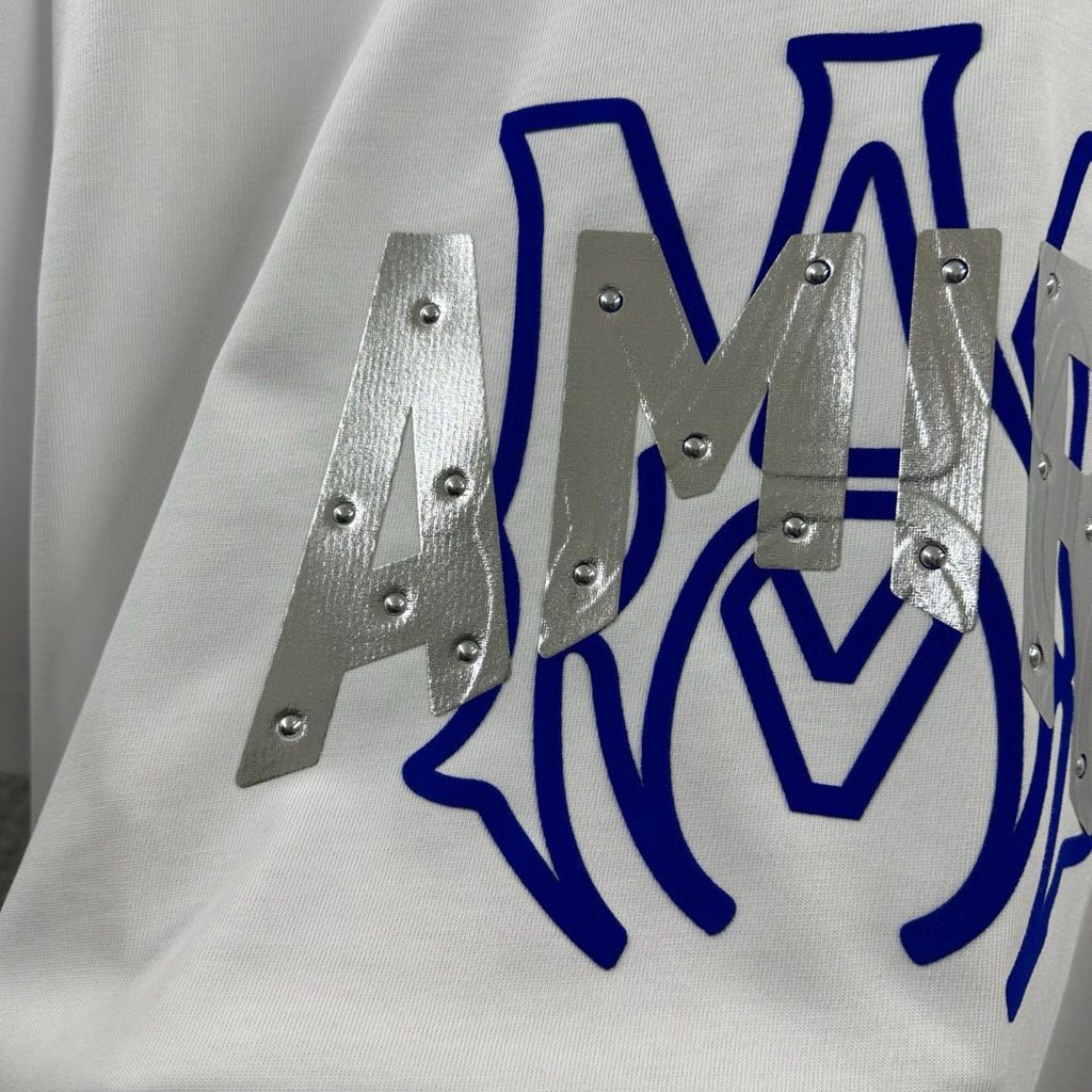 AMIRI Embellished Layered Logo Crew-Neck Short-Sleeve T-Shirt