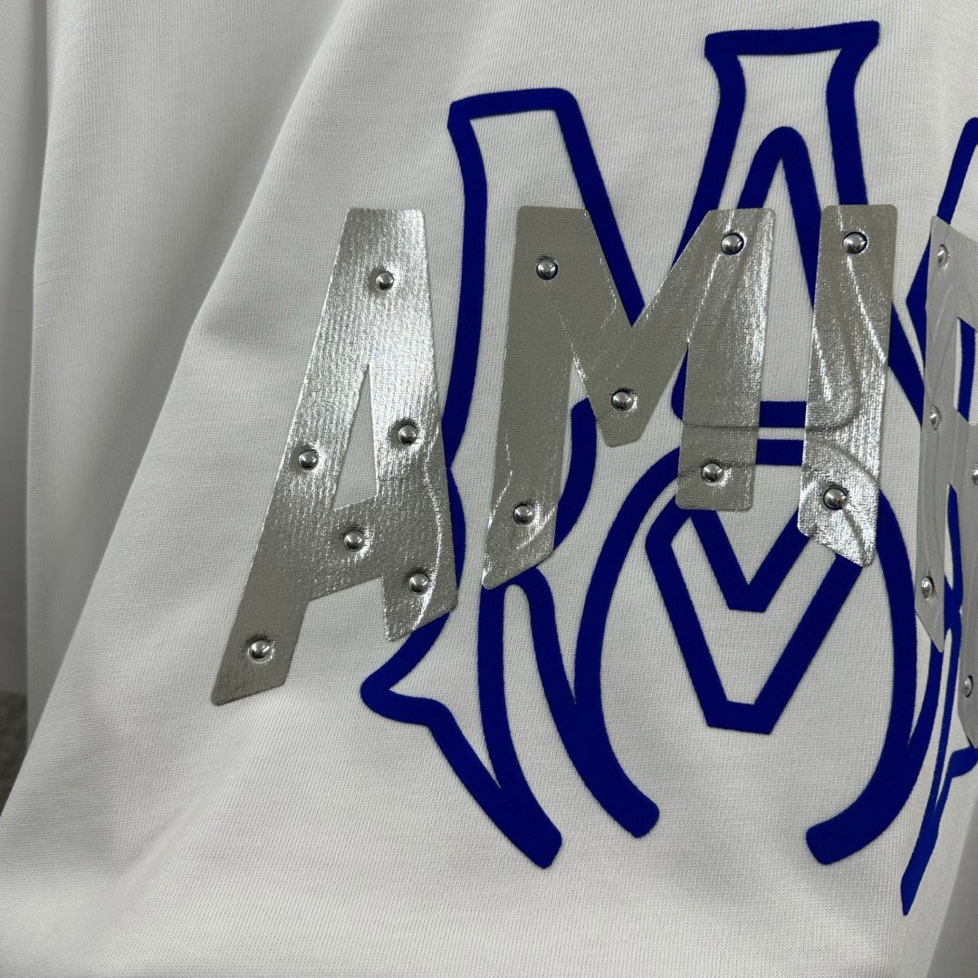 AMIRI Embellished Layered Logo Crew-Neck Short-Sleeve T-Shirt
