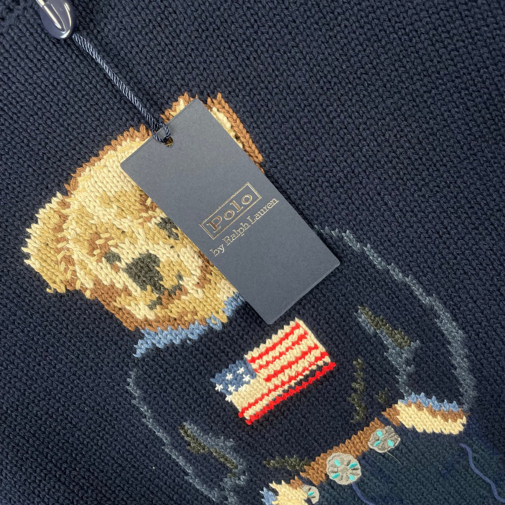 Ralph Lauren Men's Polo Bear Crew‑Neck Knit Sweater