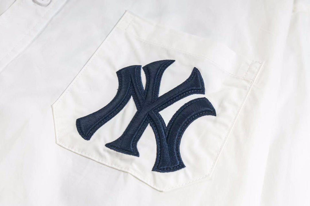 NY Yankees Classic NY Oxford Button-Down Shirt - Cream White