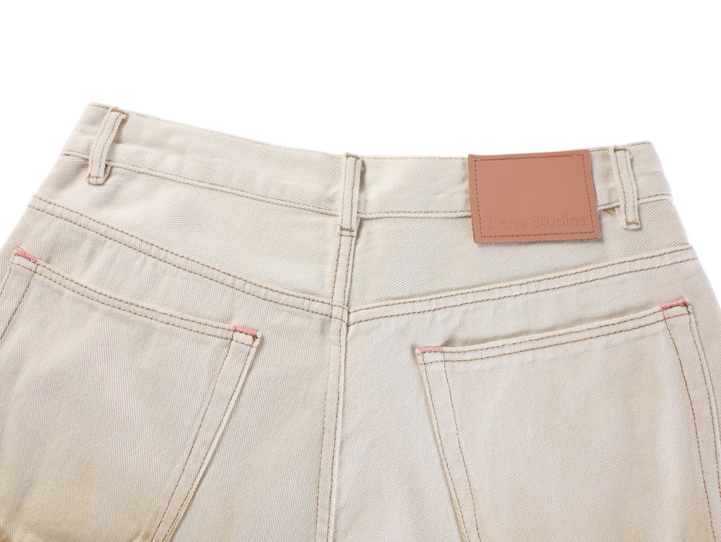 cne Studios Vintage Paint‑Splatter Denim Jort Shorts