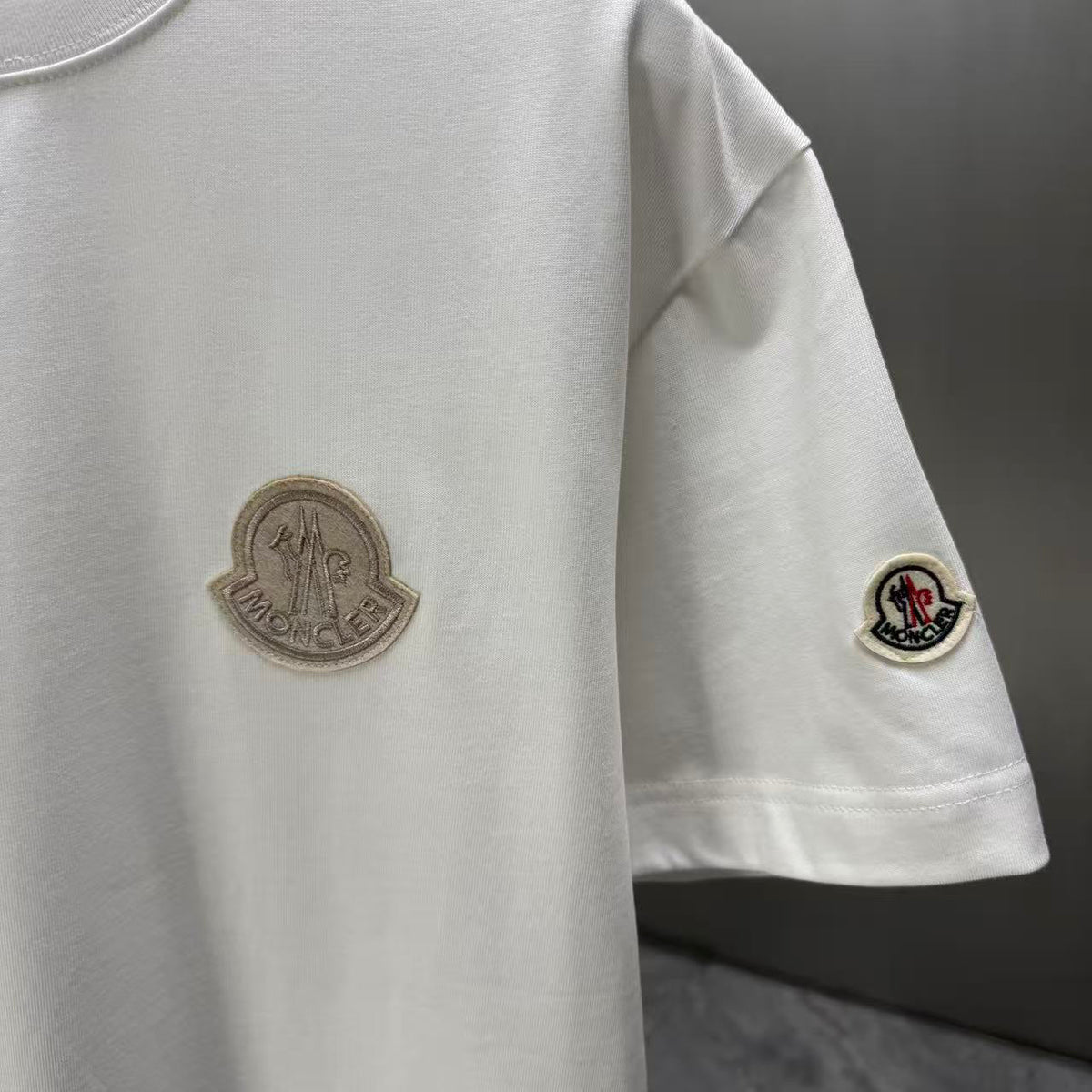 Moncler Tonal 3D Badge T-Shirt White