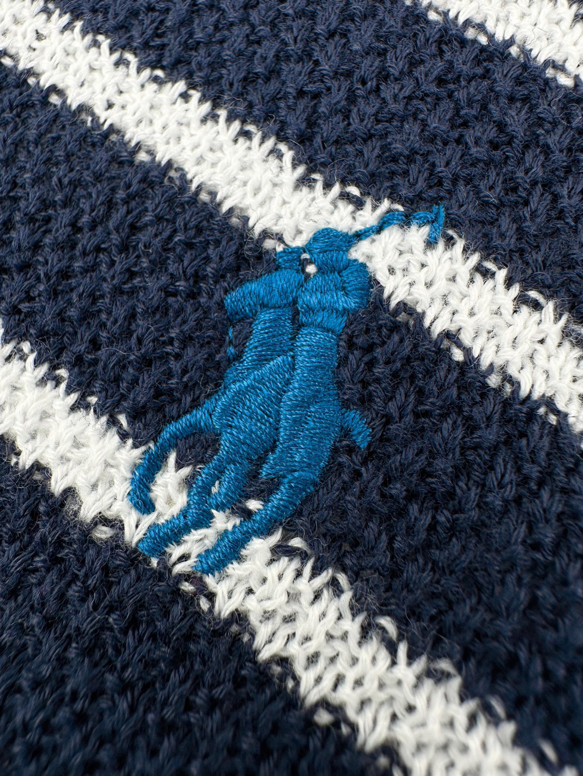 Polo Ralph Lauren Men's Striped Short‑Sleeve Knit Polo Shirt, Small Navy Pony Embroidery