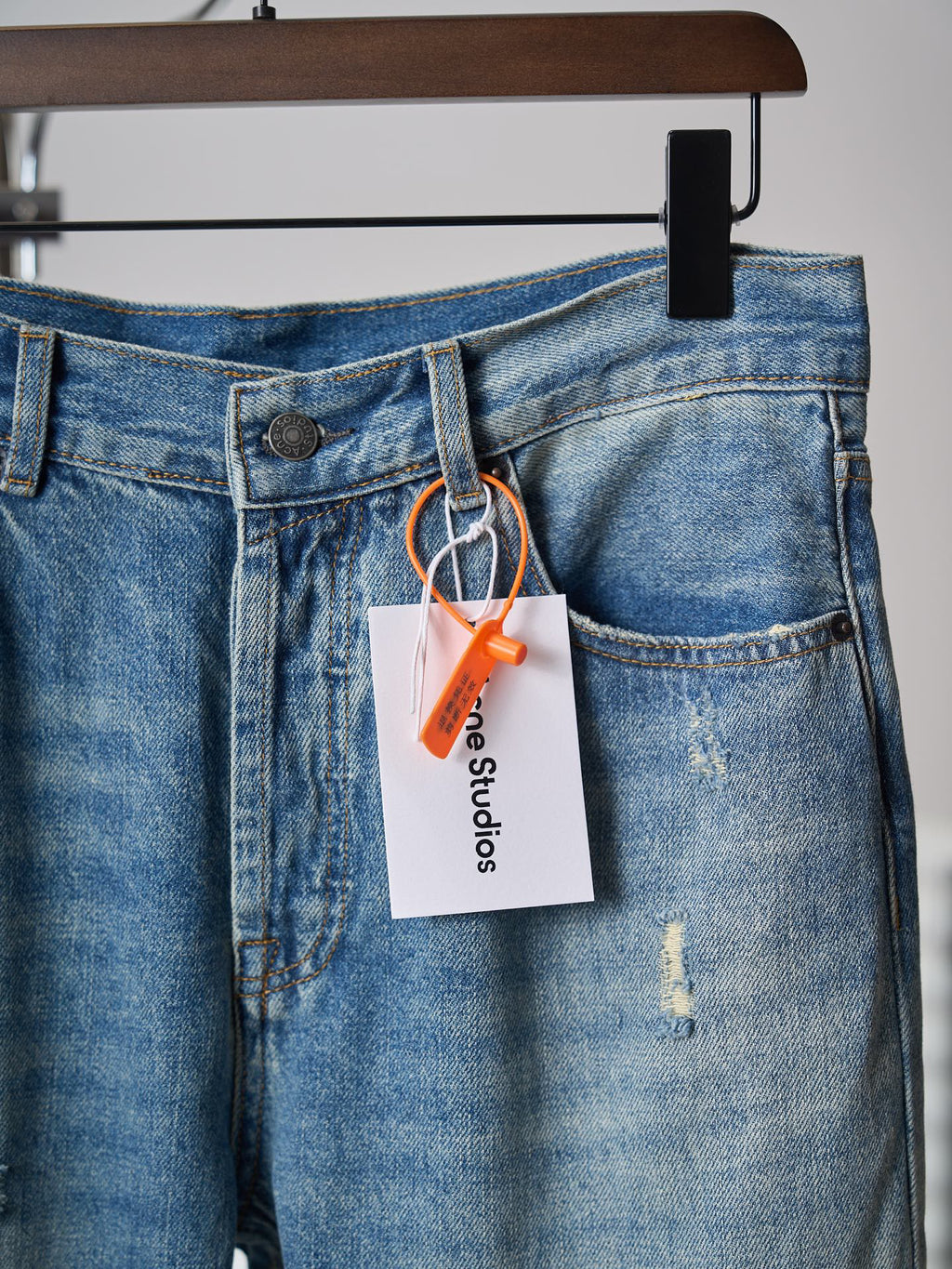 Acne Studios Distressed Wide‑Leg Denim Jeans