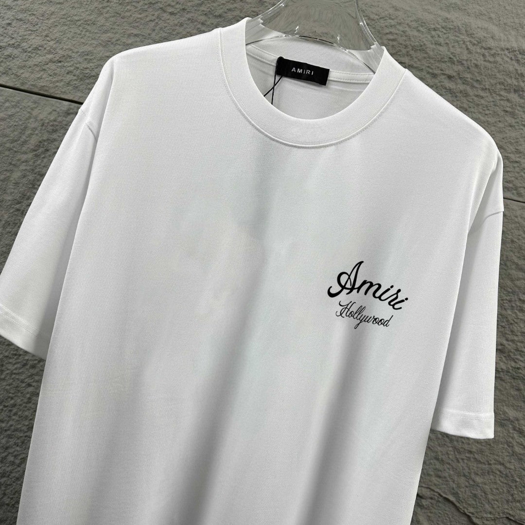 AMIRI Hollywood Script Logo Crew-Neck Short-Sleeve T-Shirt