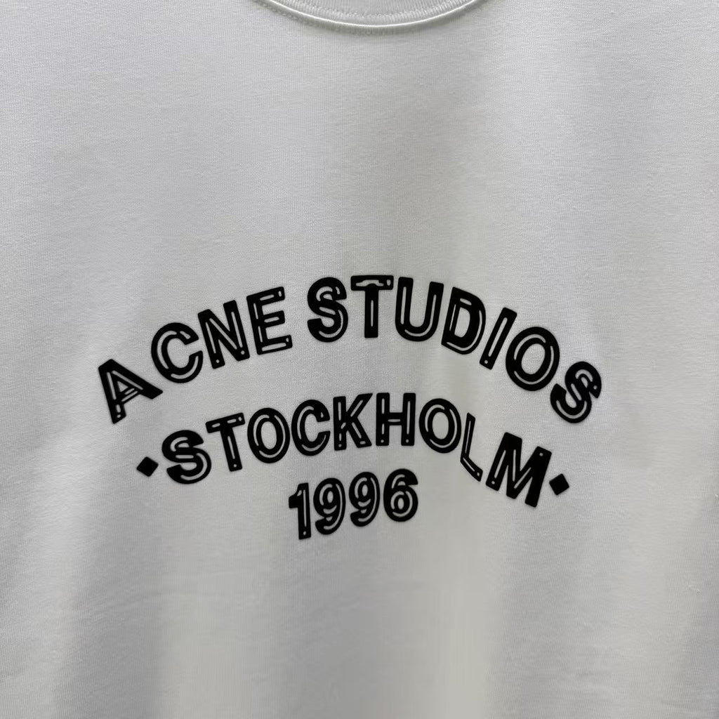 Acne Studios Stockholm 1996 Arch‑Graphic Crew‑Neck Short‑Sleeve T‑Shirt