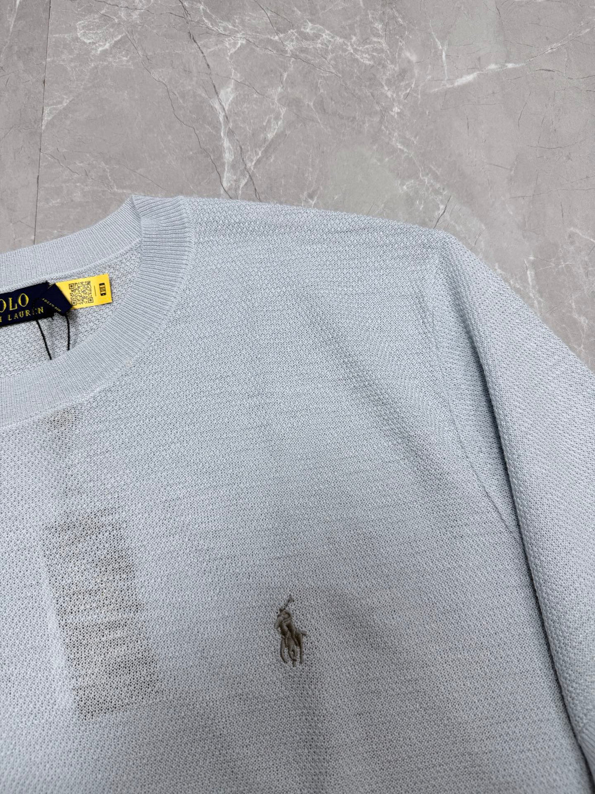 Ralph Lauren Men's Waffle‑Knit Crew Neck Short‑Sleeve T‑Shirt
