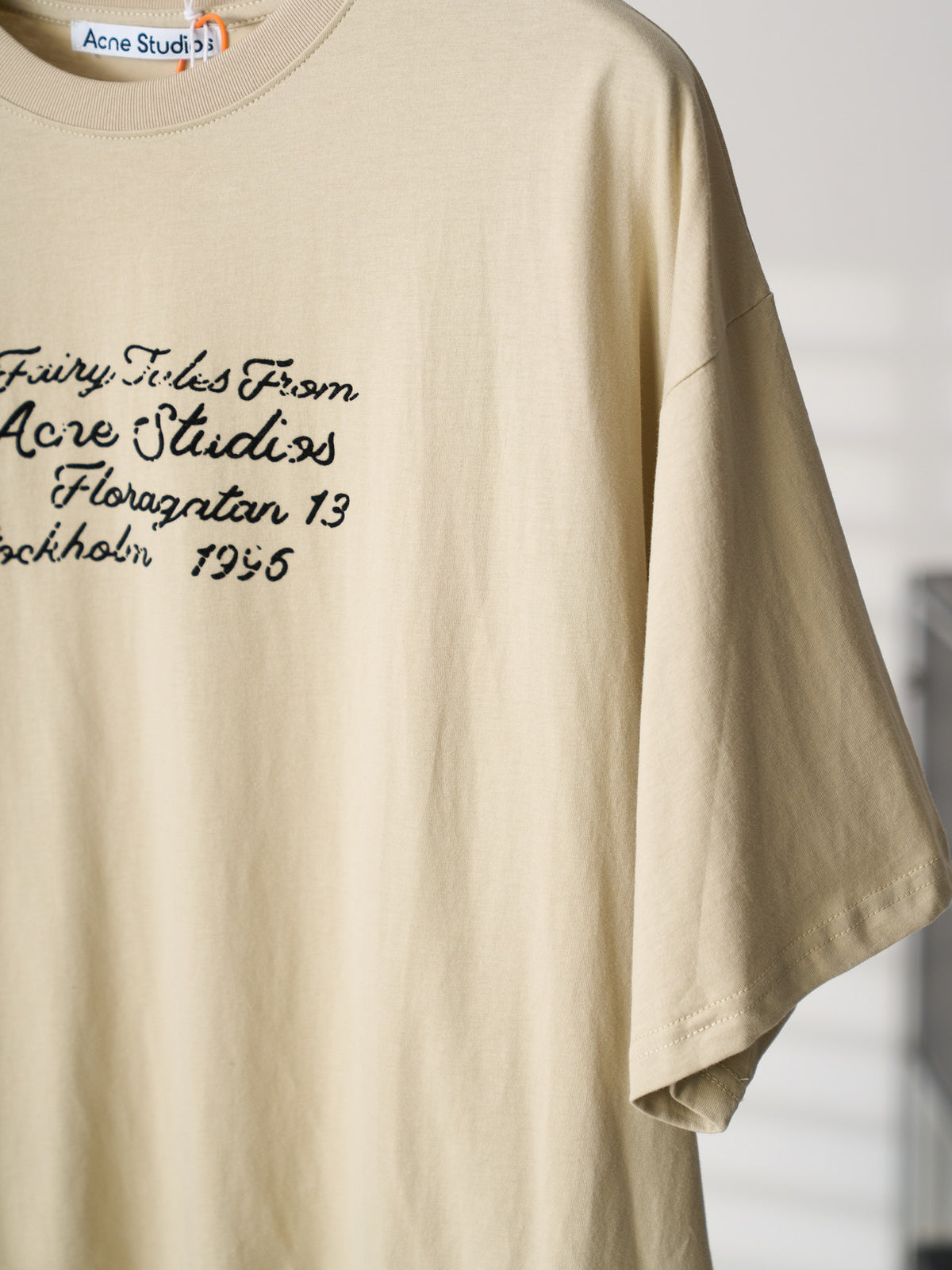 Acne Studios Stockholm 1996 Script Letter Oversized Short‑Sleeve T‑Shirt