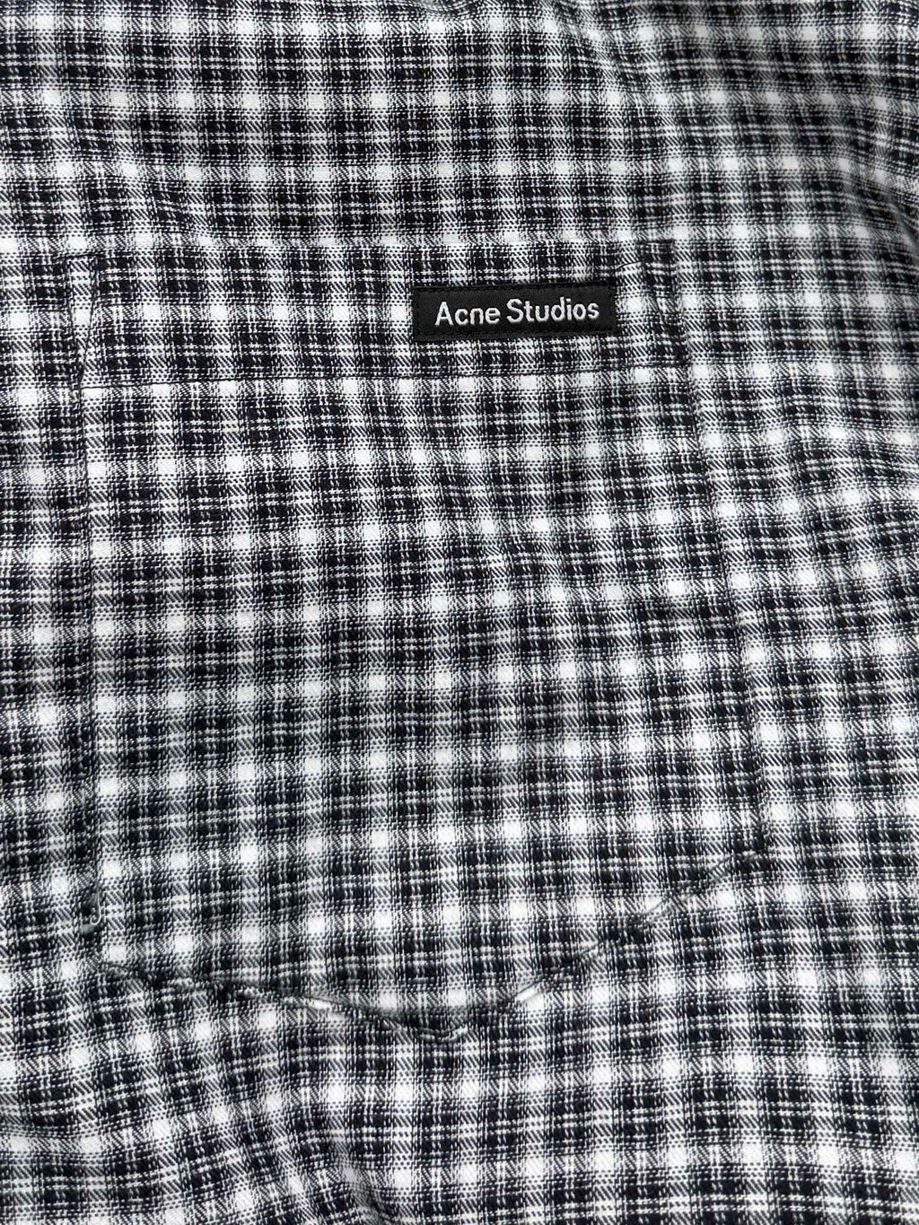 Acne Studios Oversized Long‑Sleeve Check Button‑Down Shirt