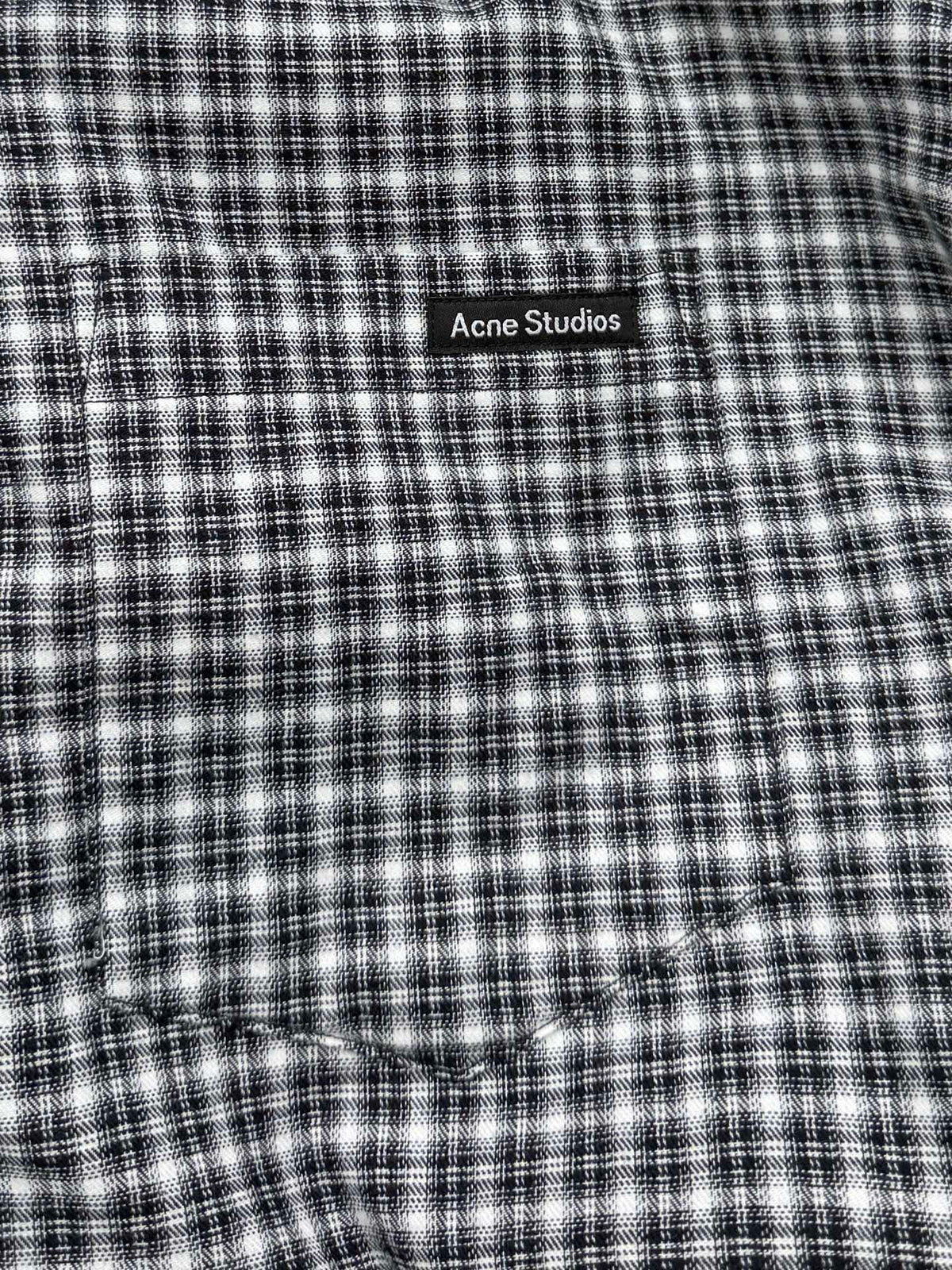 Acne Studios Oversized Long‑Sleeve Check Button‑Down Shirt